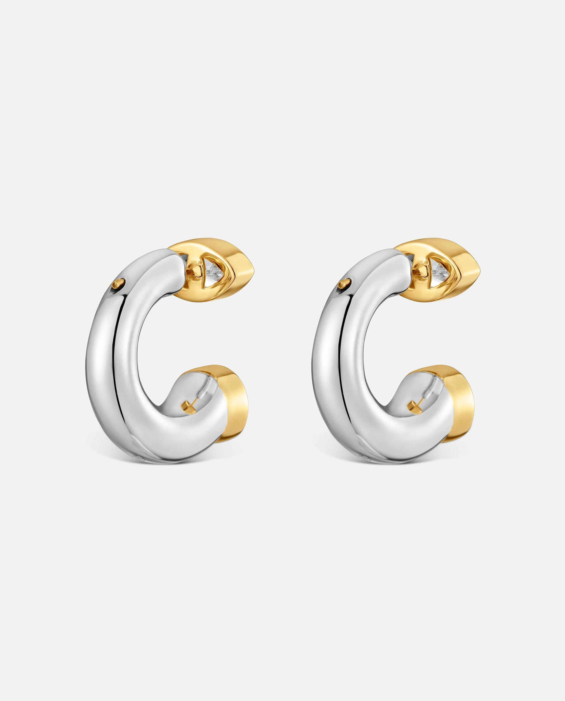 Pendientes de aro de plata con diamantes creados en laboratorio straight lgd - Tous - Blanco Blanco-3