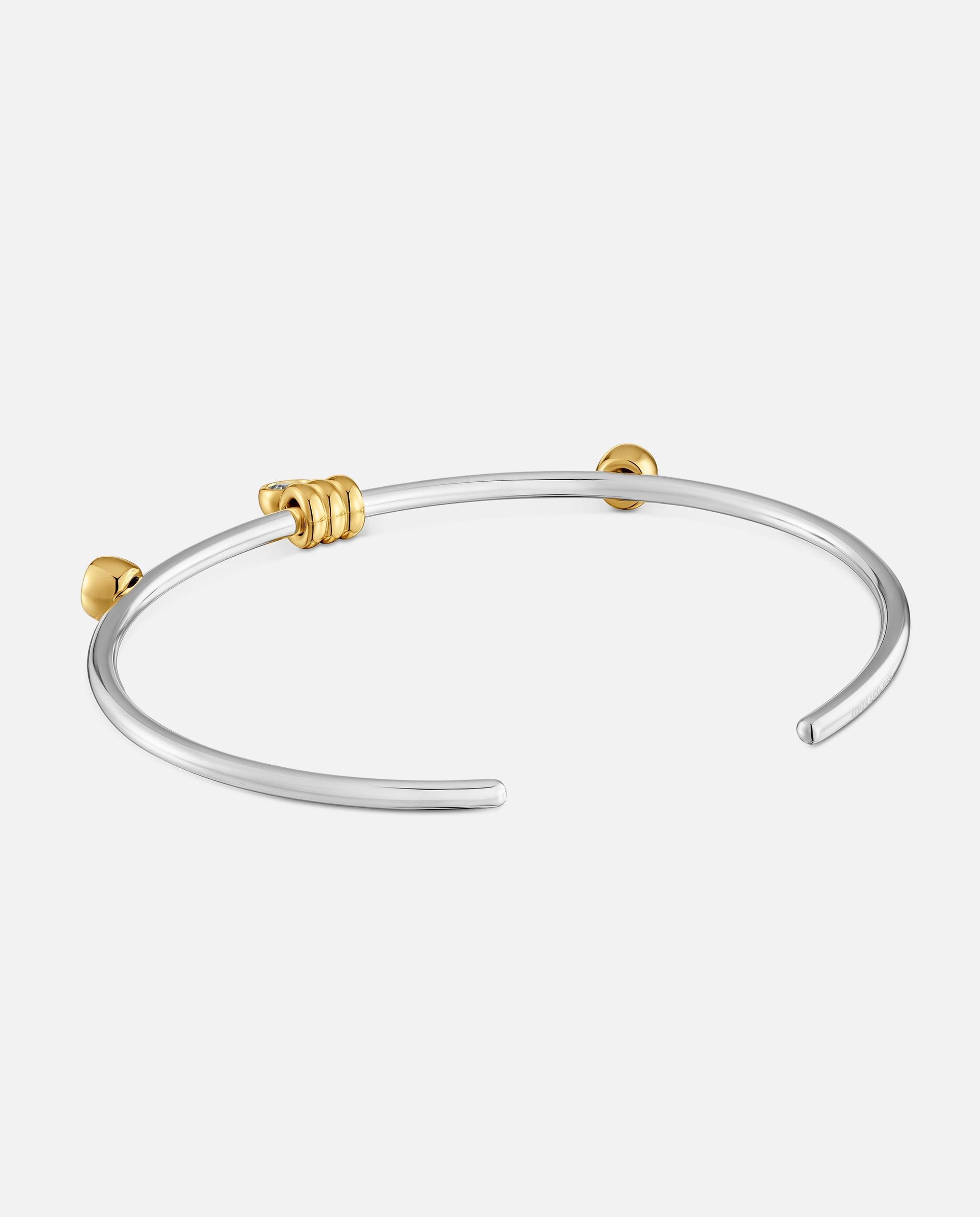 Pulsera esclava de plata con diamantes creados en laboratorio straight lgd - Tous - Blanco Blanco-3