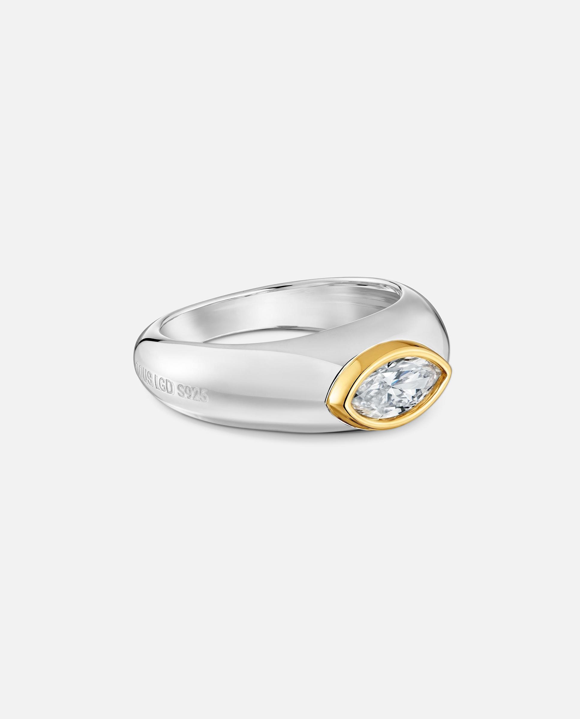 Sello de plata con diamantes creados en laboratorio straight lgd - Tous - Blanco Blanco-2
