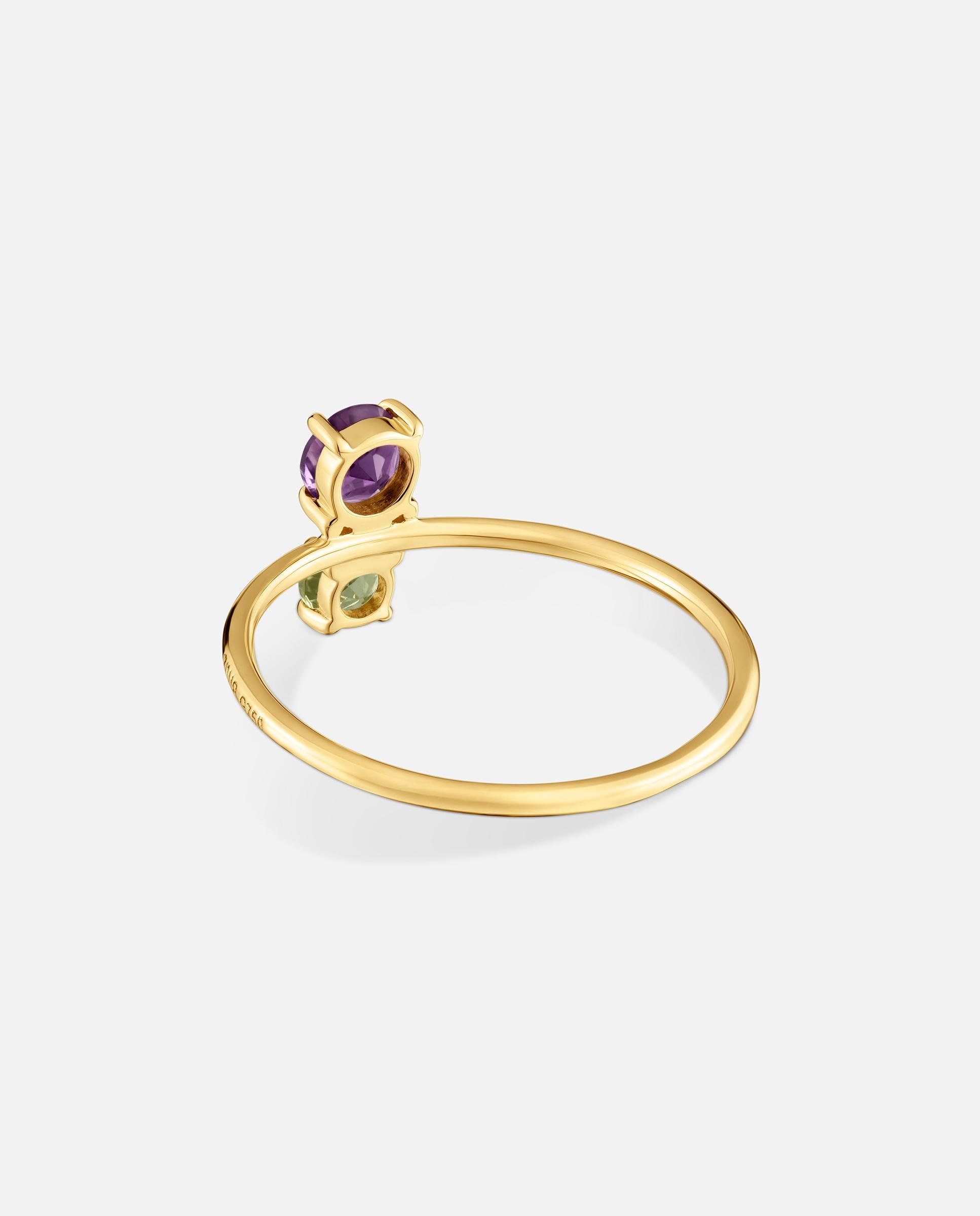 Anillo de oro 18 kt con peridoto y amatista ivette - Tous - Multicolor Multicolor-3