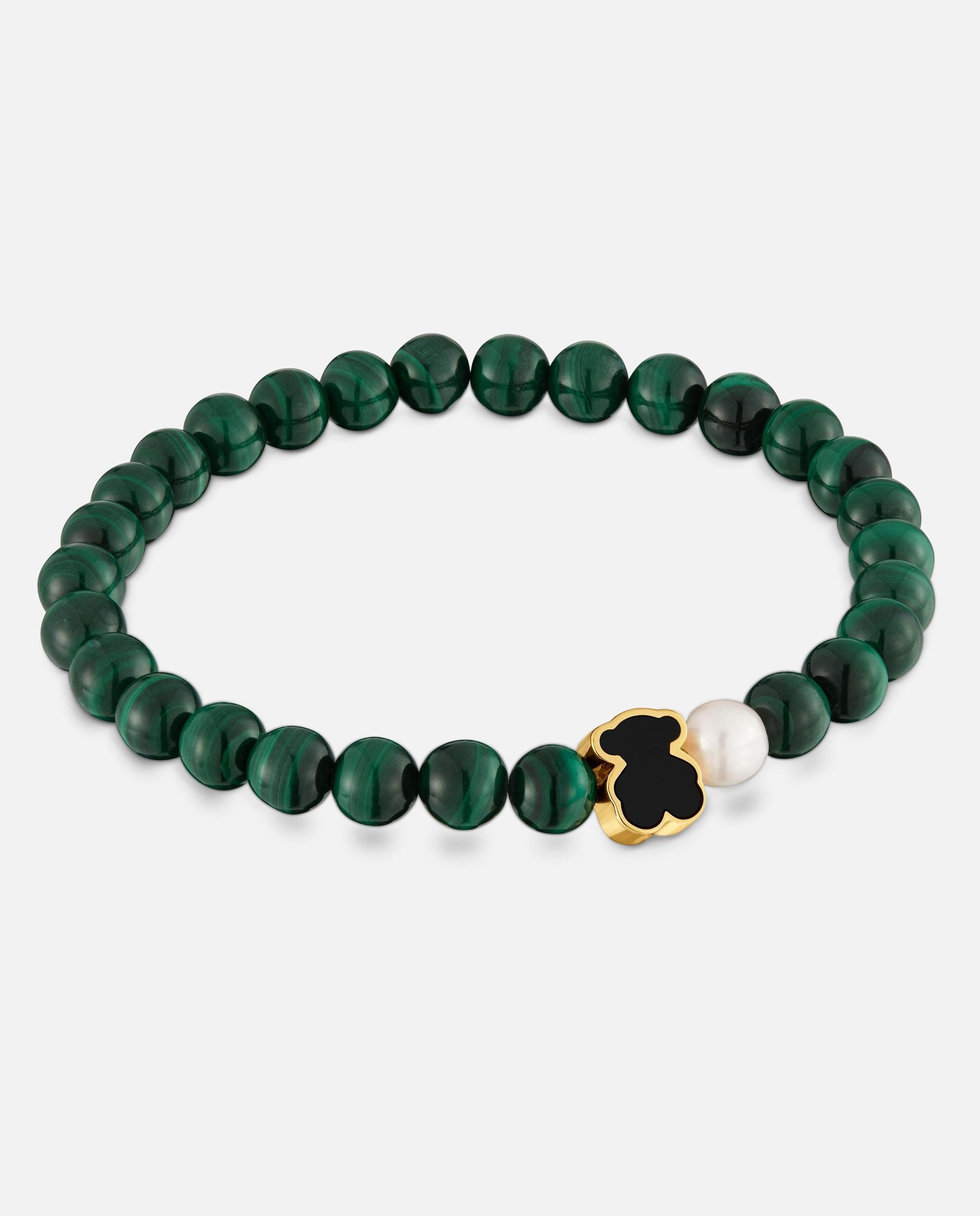 Pulsera elastica oso con malaquitas tous eureka - Multicolor Multicolor-1