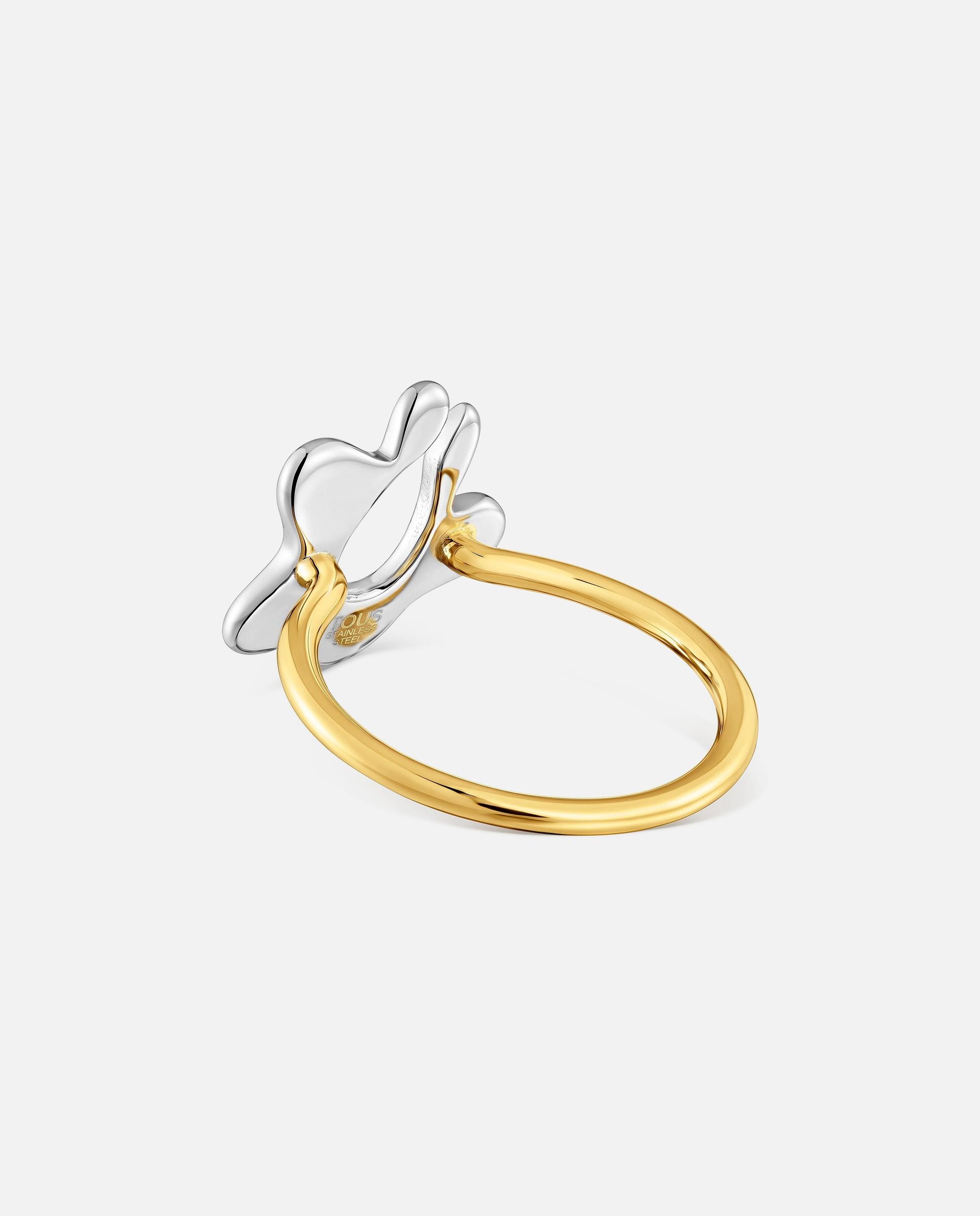 Imagen 3 de Anillo flor en acero tous strain - Bicolor Bicolor