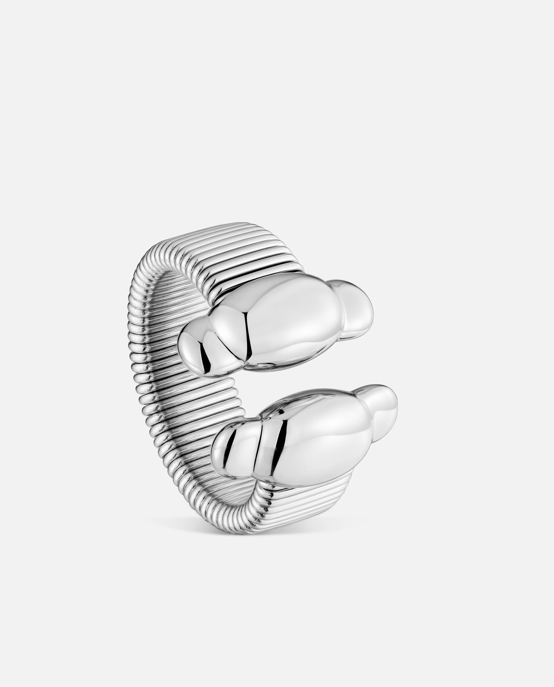 Imagen 0 de Anillo abierto de acero head to tous Plateado