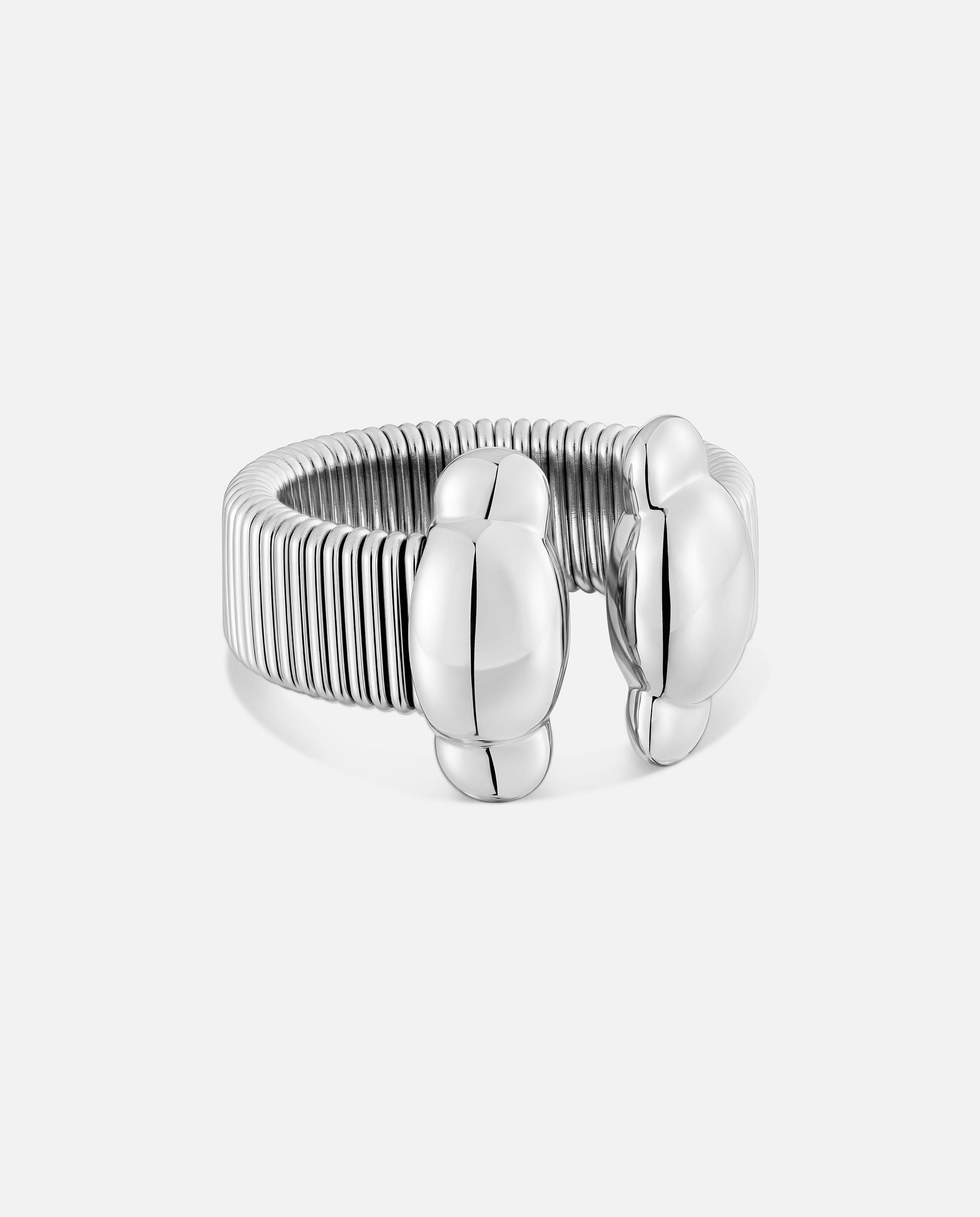 Anillo abierto de acero head to tous - Plateado Plateado-2