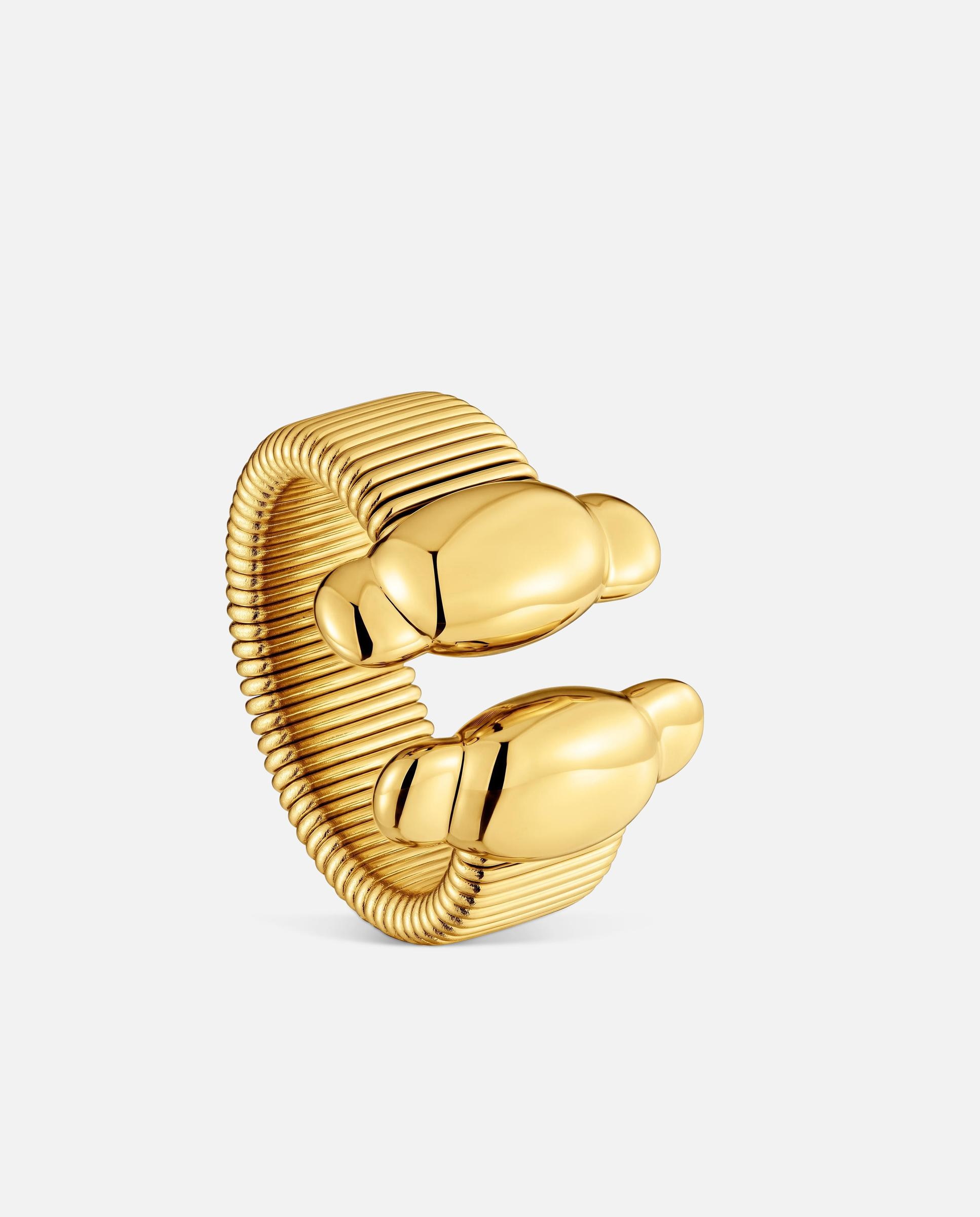 Imagen 0 de Anillo abierto de acero head to tous Dorado