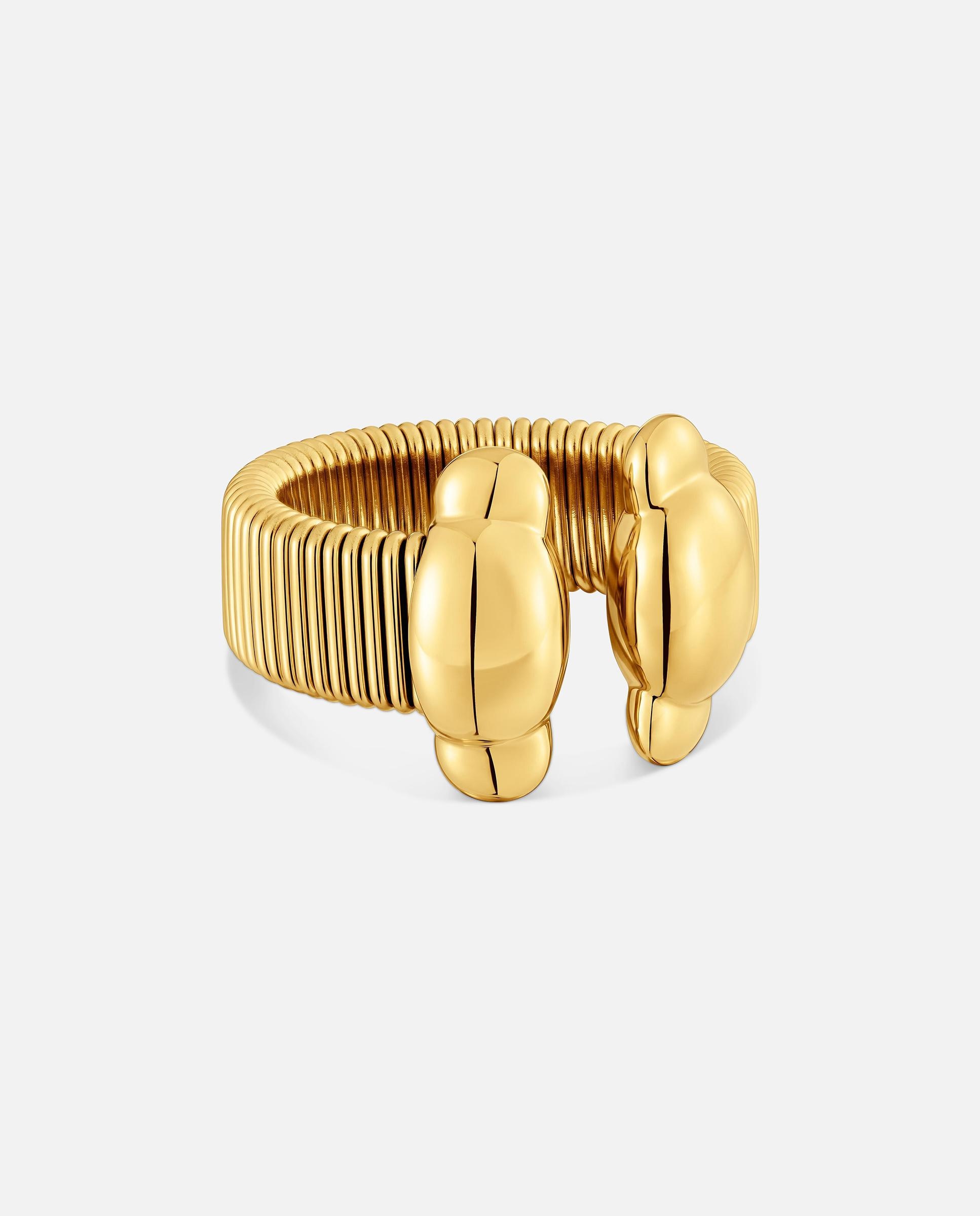 Anillo abierto de acero head to tous - Dorado Dorado-2