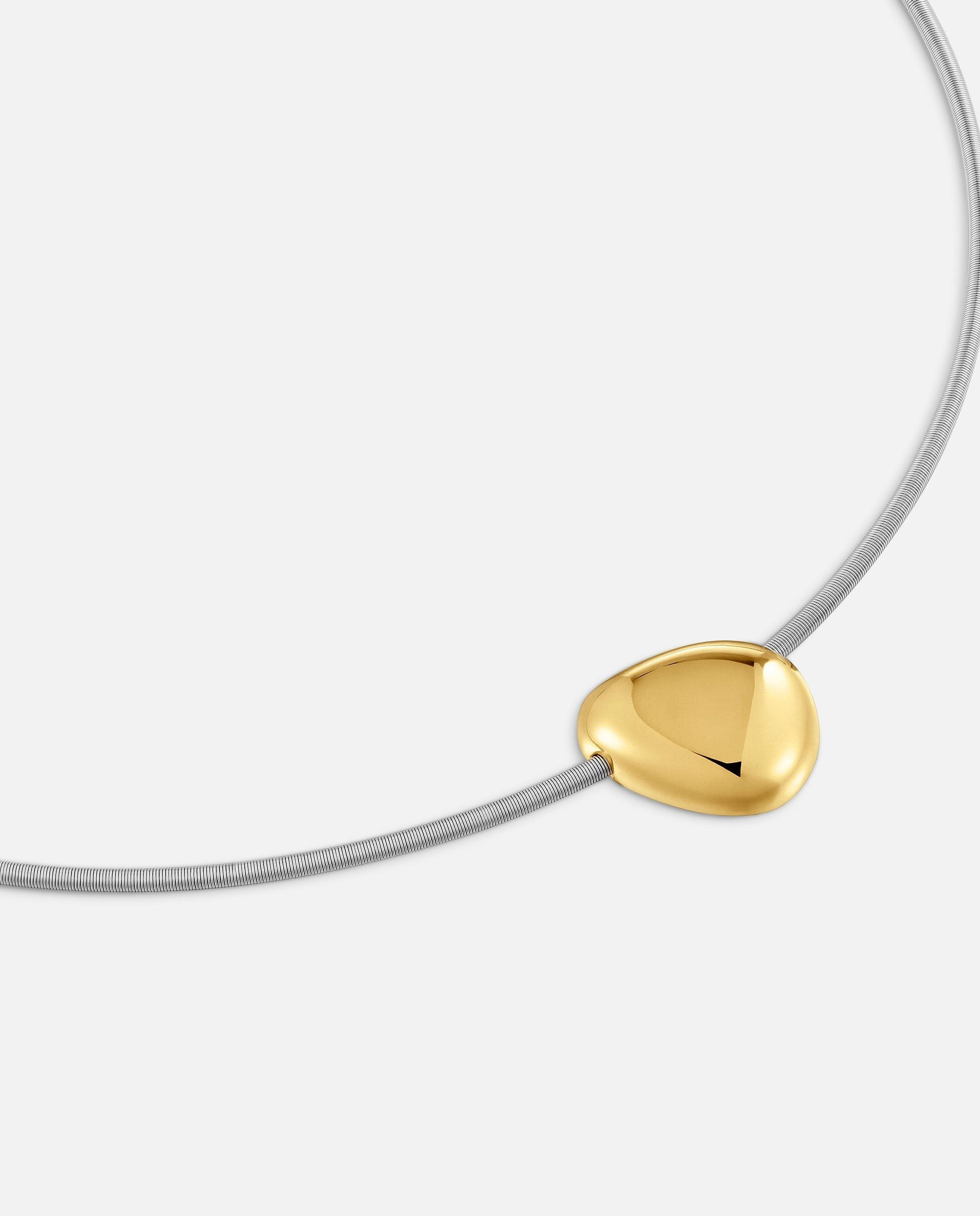Collar de acero y oro 9 kt tous cool stones - Bicolor Bicolor-2
