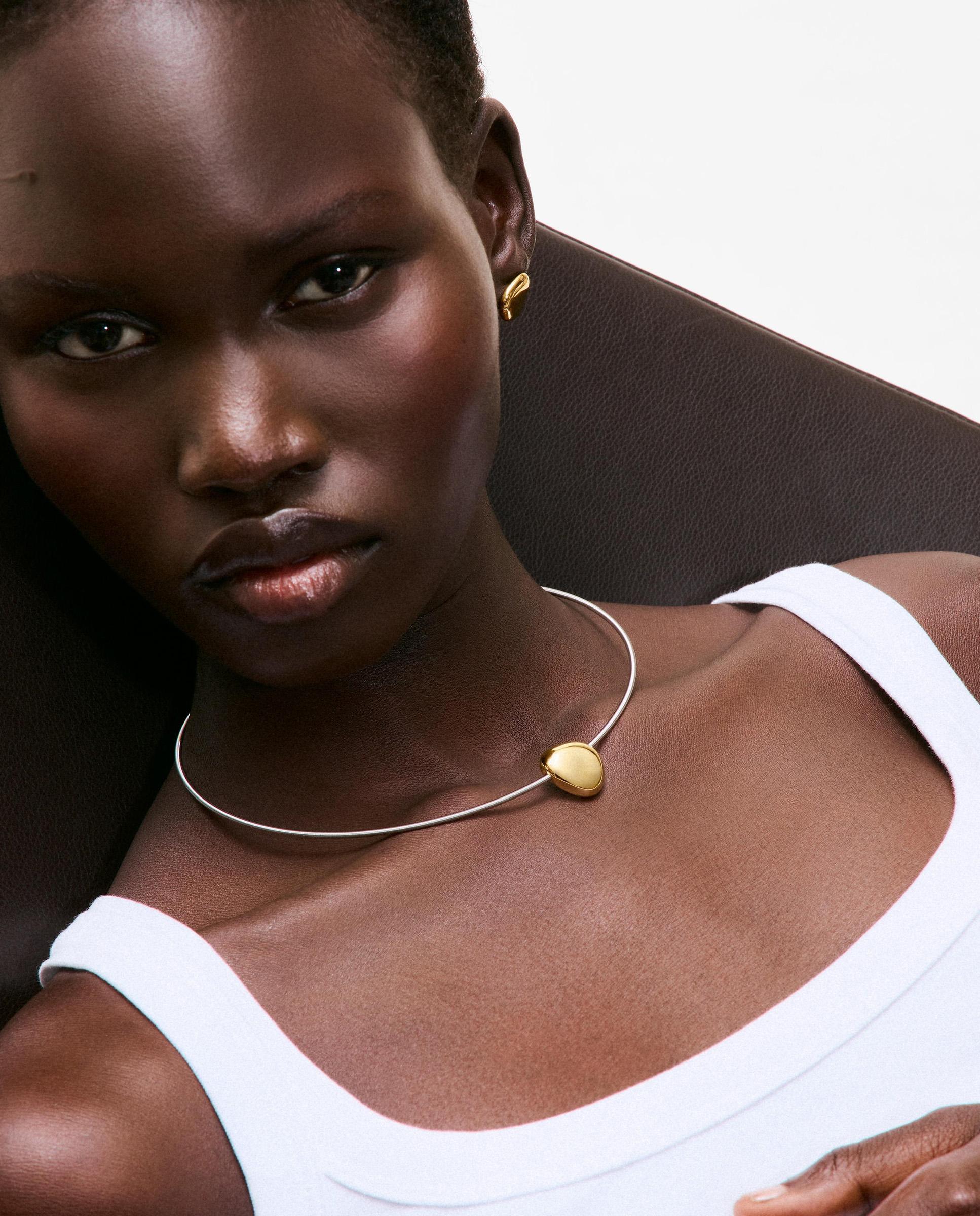 Collar de acero y oro 9 kt tous cool stones - Bicolor Bicolor-4