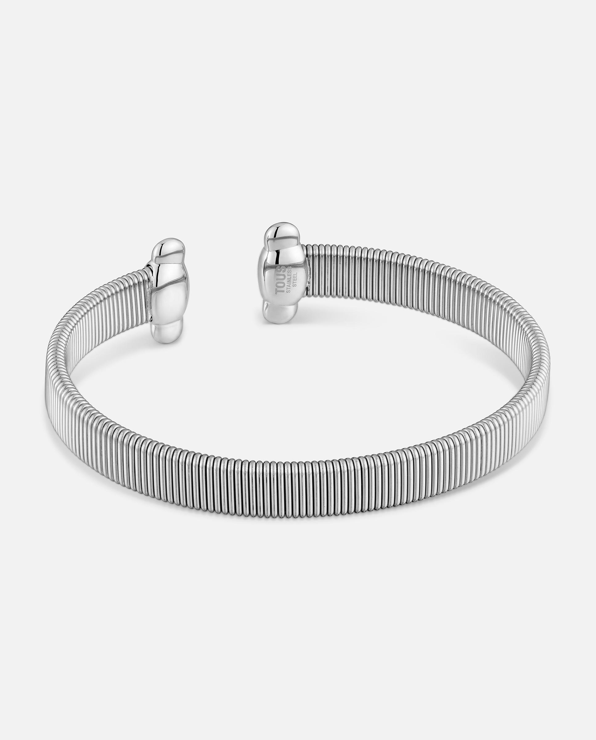 Pulsera rígida esclava de acero head to tous - Plateado Plateado-3