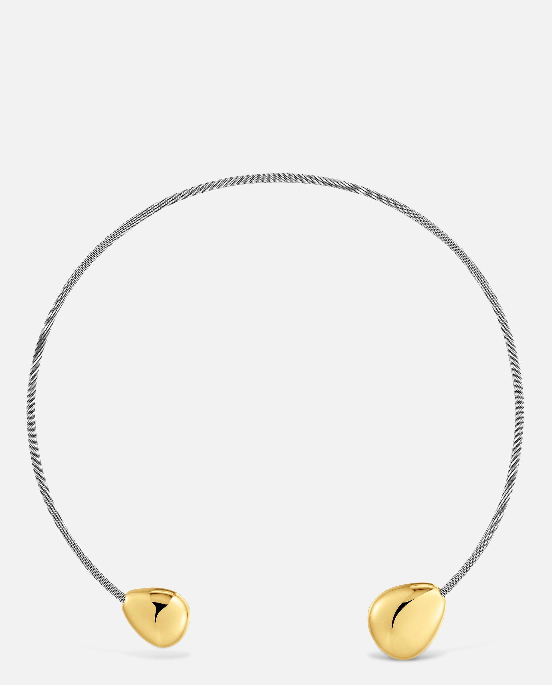 Collar abierto de acero y oro 9 kt tous cool stones - Bicolor Bicolor-1