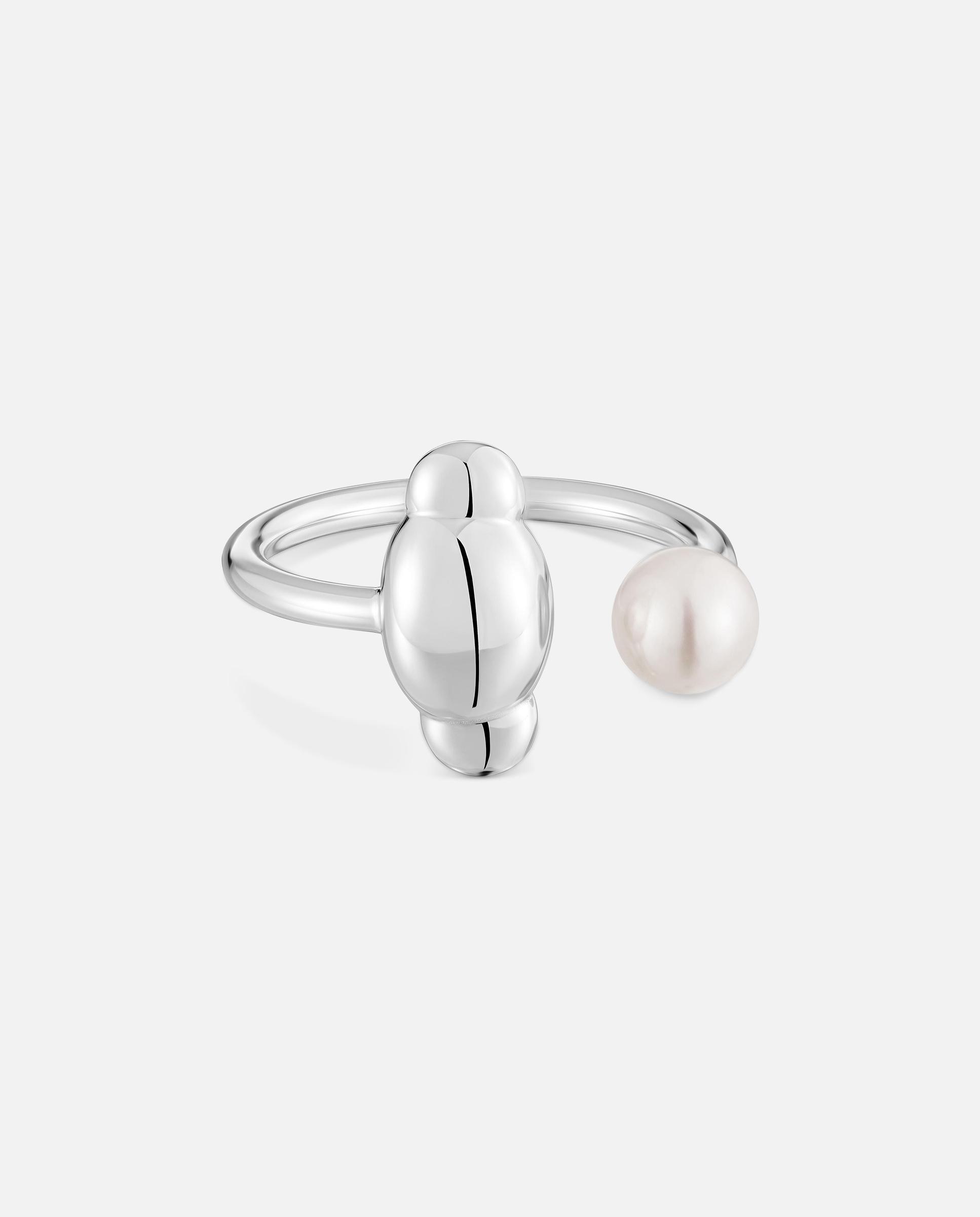 Anillo abierto de plata y perla cultivada head to tous - Blanco Blanco-2