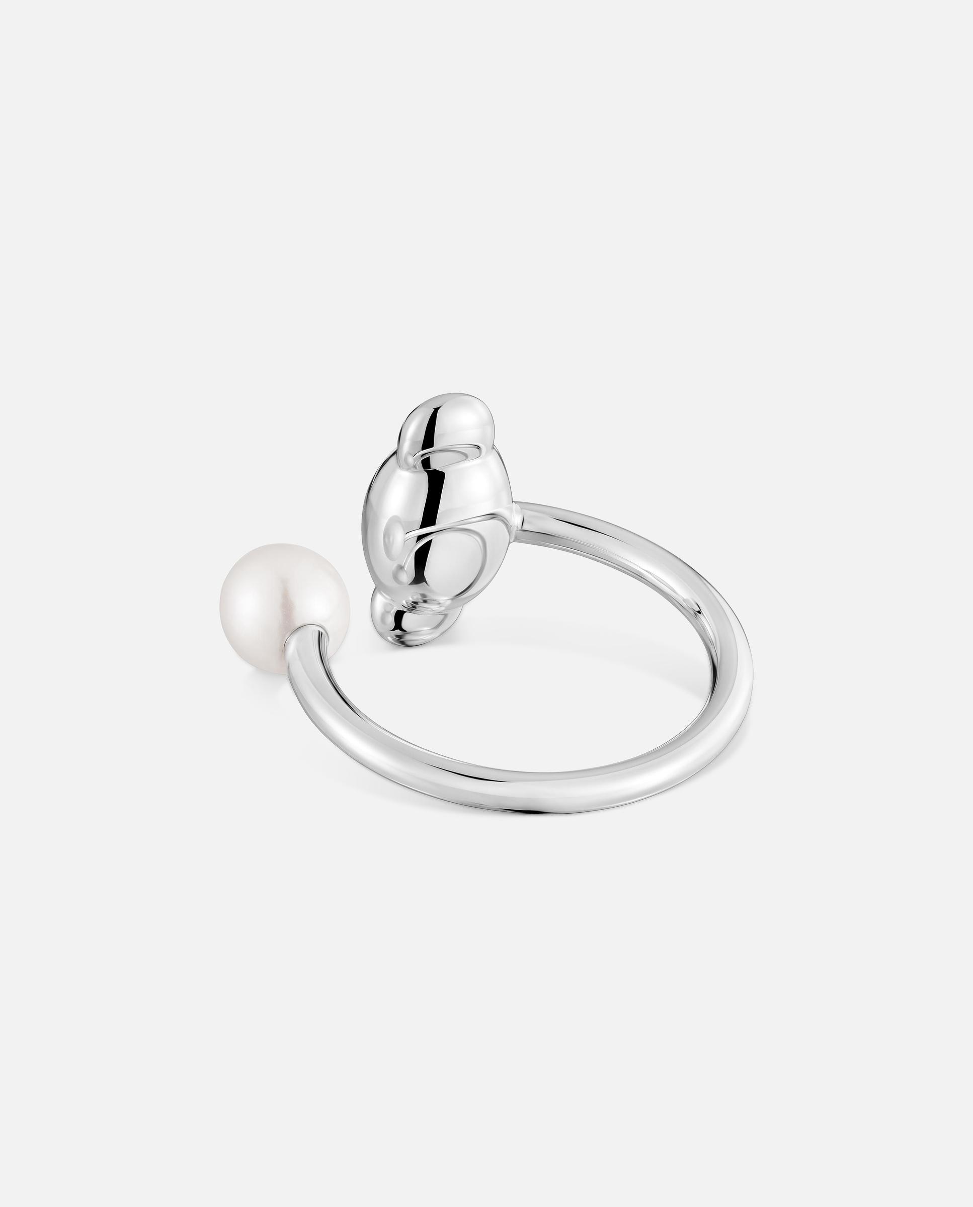 Anillo abierto de plata y perla cultivada head to tous - Blanco Blanco-3