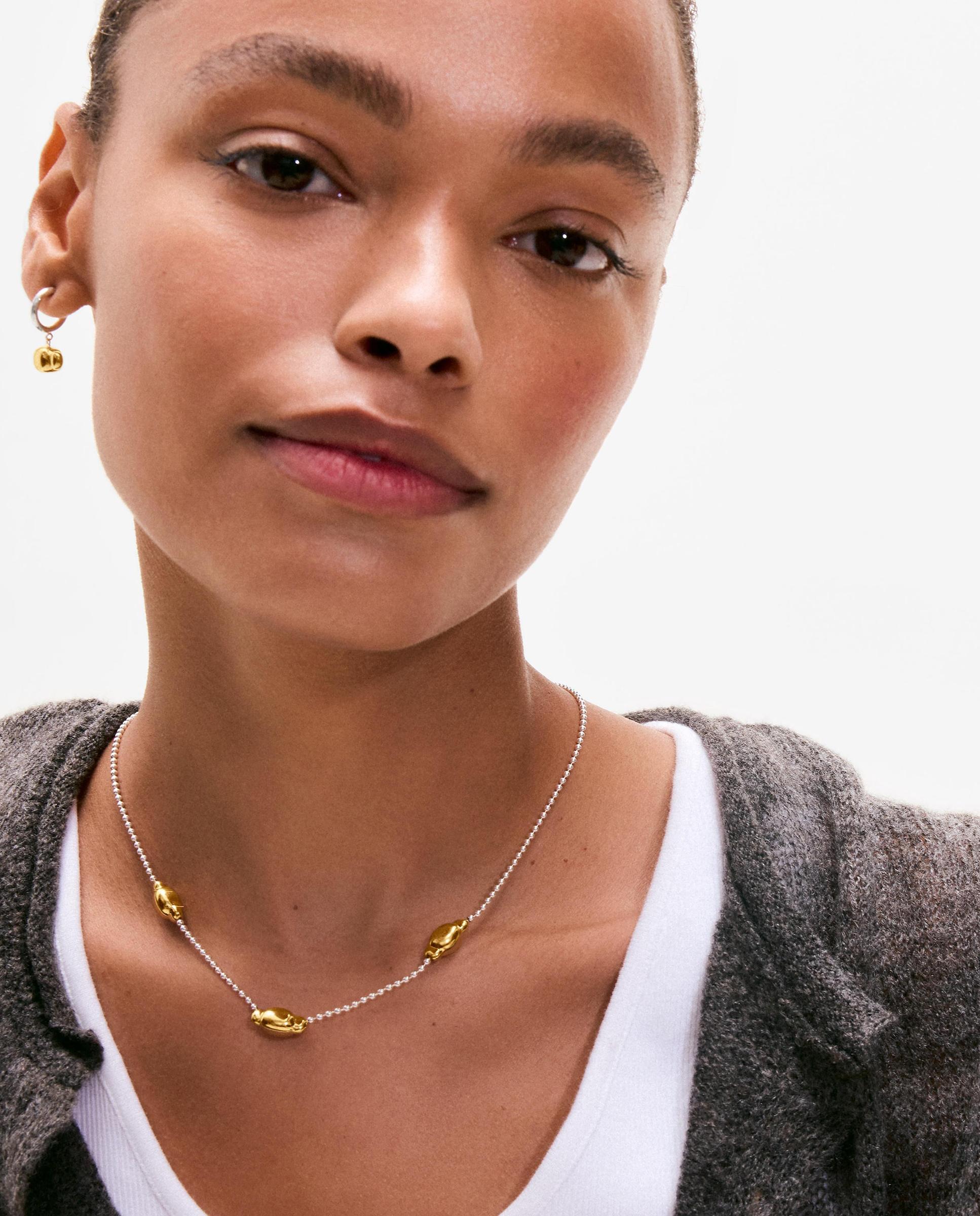 Collar de plata con baño de oro 18 kt head to tous - Bicolor Bicolor-4