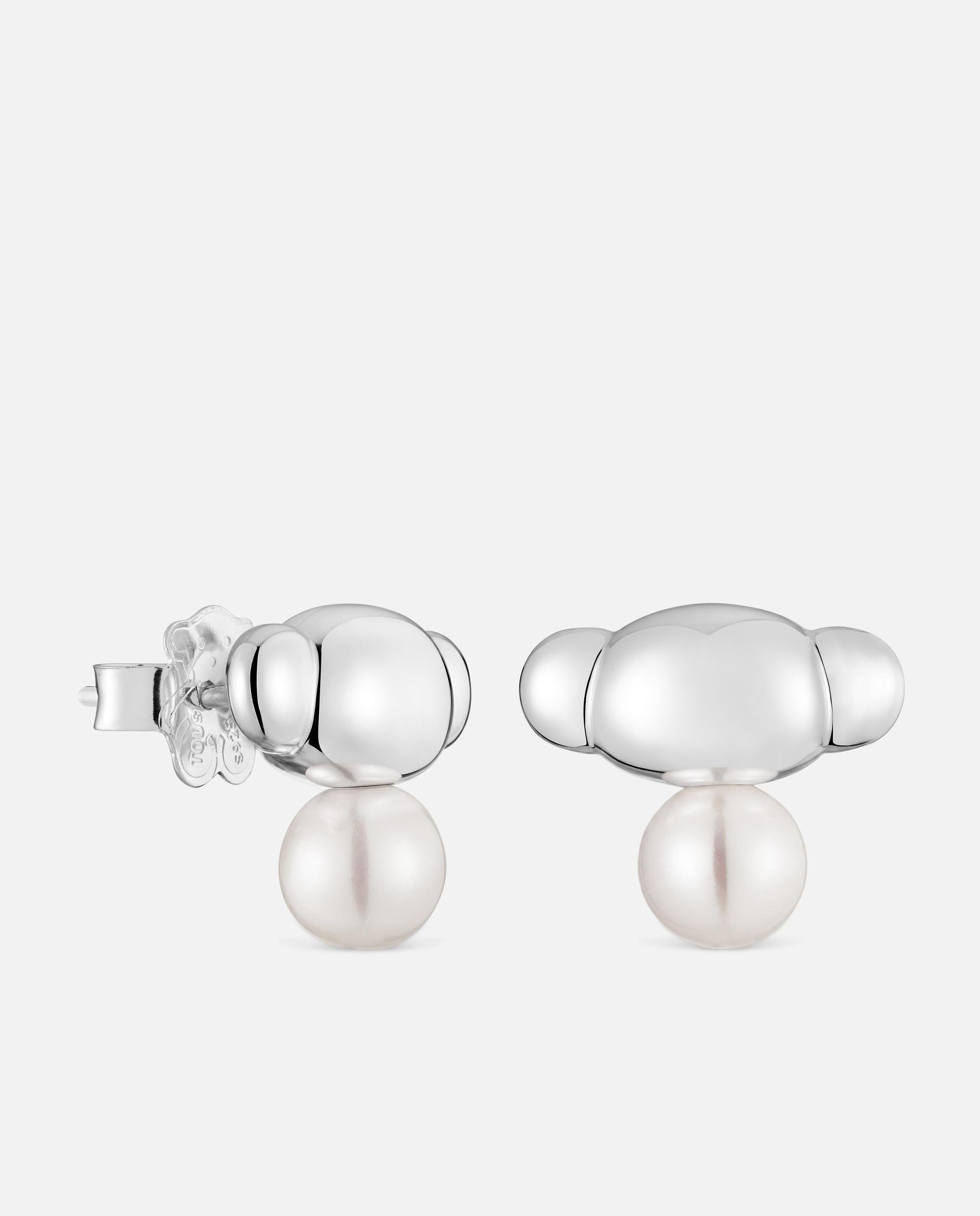 Imagen 1 de Pendientes de plata y perlas cultivadas head to tous - Blanco Blanco