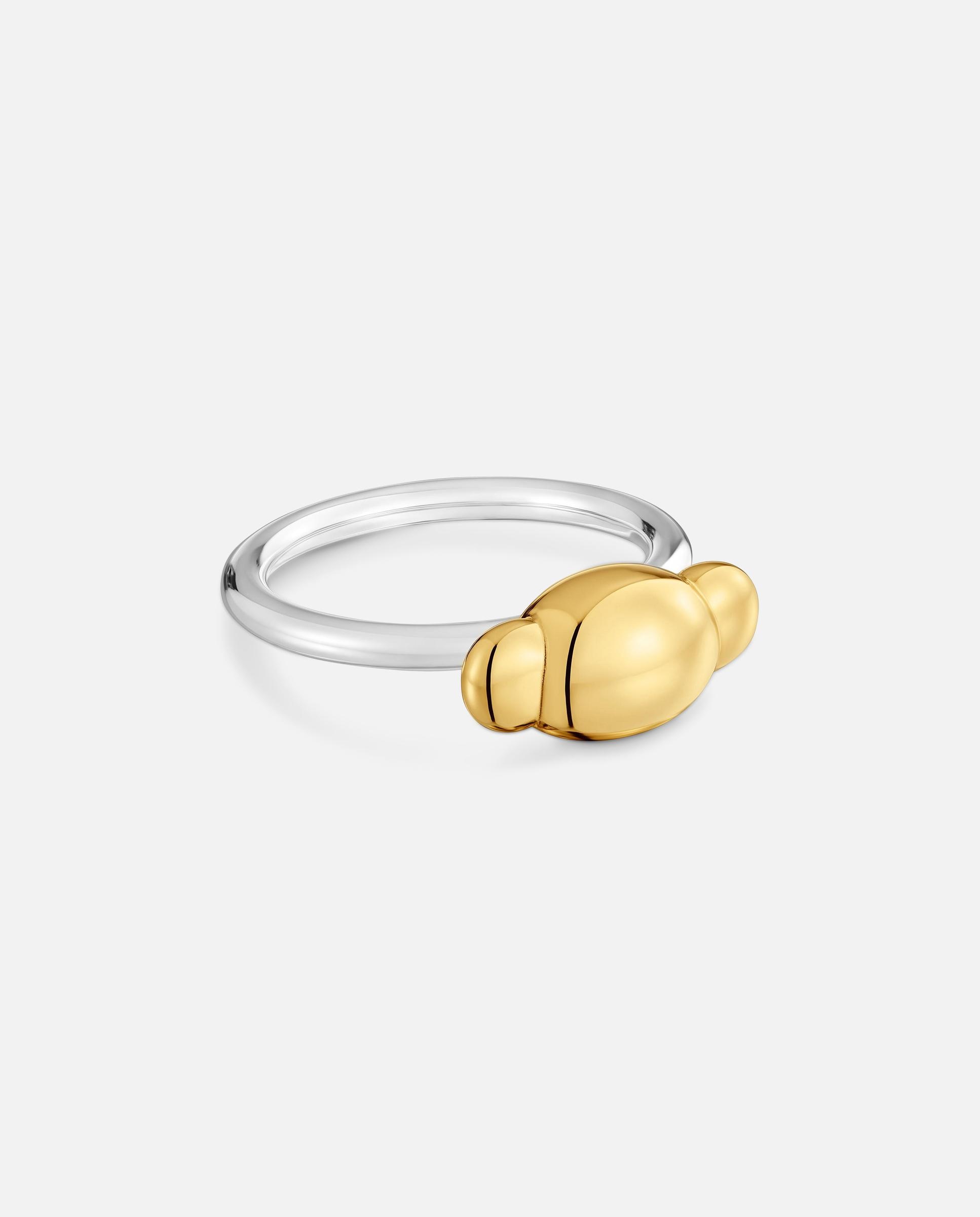 Anillo head to tous de plata con baño de oro 18 kt con motivo oso - Bicolor Bicolor-2