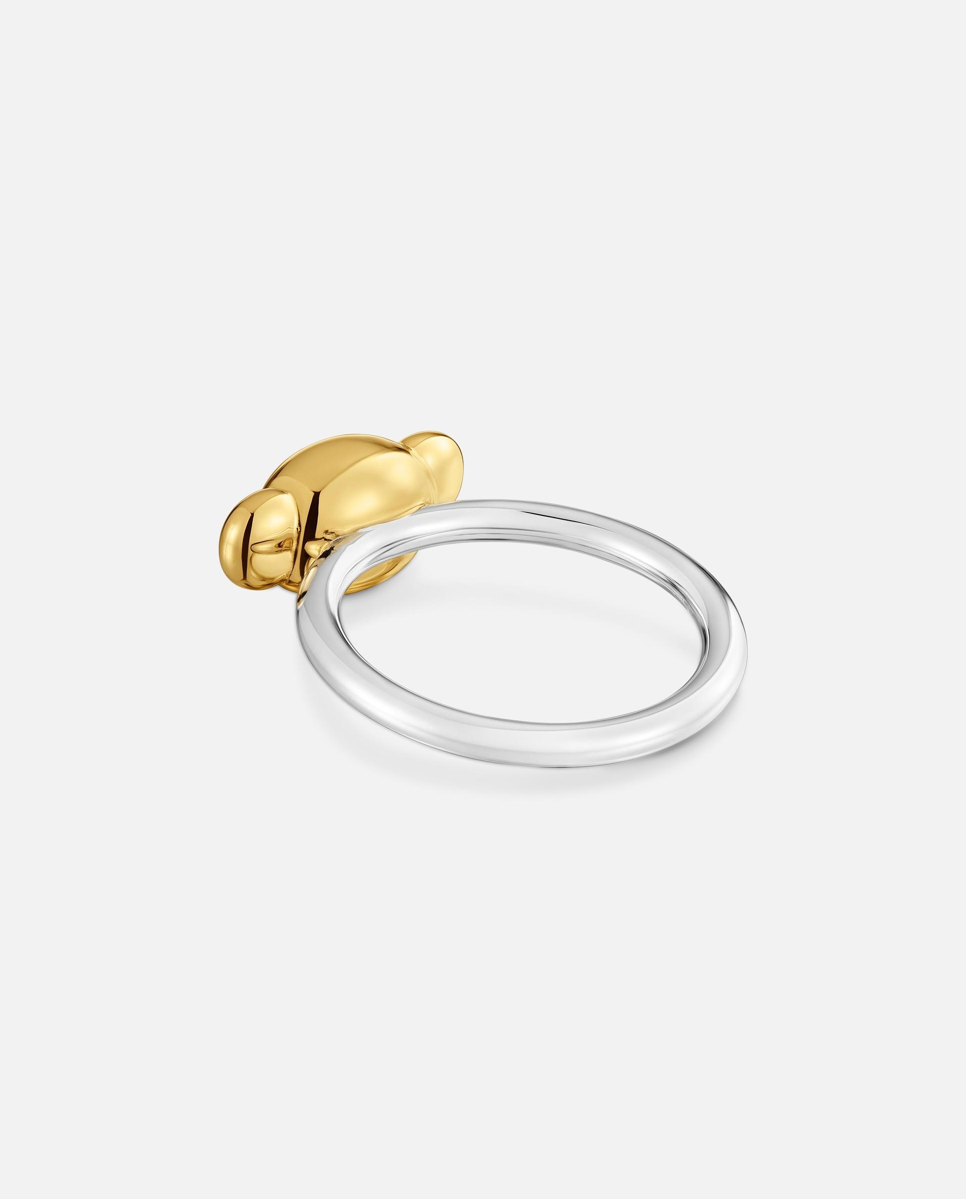 Anillo head to tous de plata con baño de oro 18 kt con motivo oso - Bicolor Bicolor-3