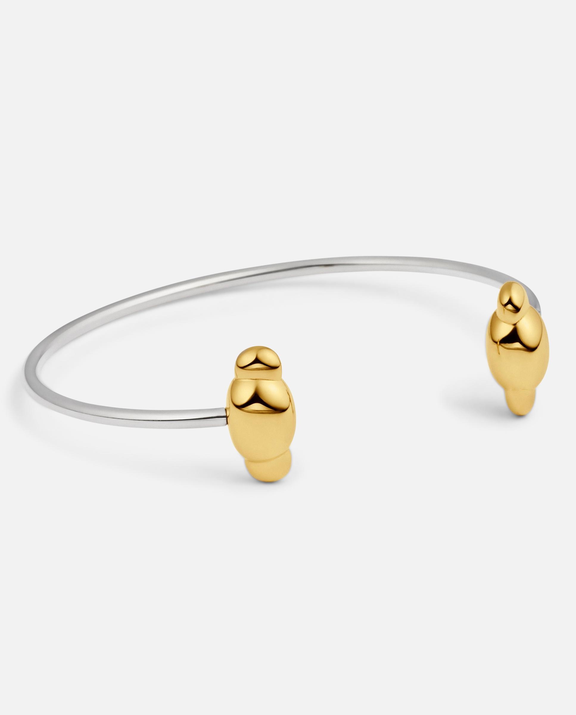 Imagen 1 de Pulsera rígida esclava de plata con baño de oro 18 kt head to tous - Bicolor Bicolor
