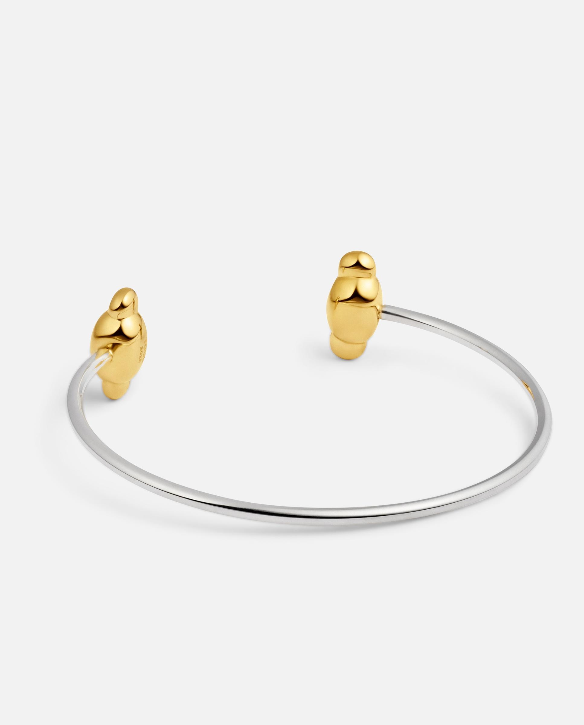 Imagen 3 de Pulsera rígida esclava de plata con baño de oro 18 kt head to tous - Bicolor Bicolor