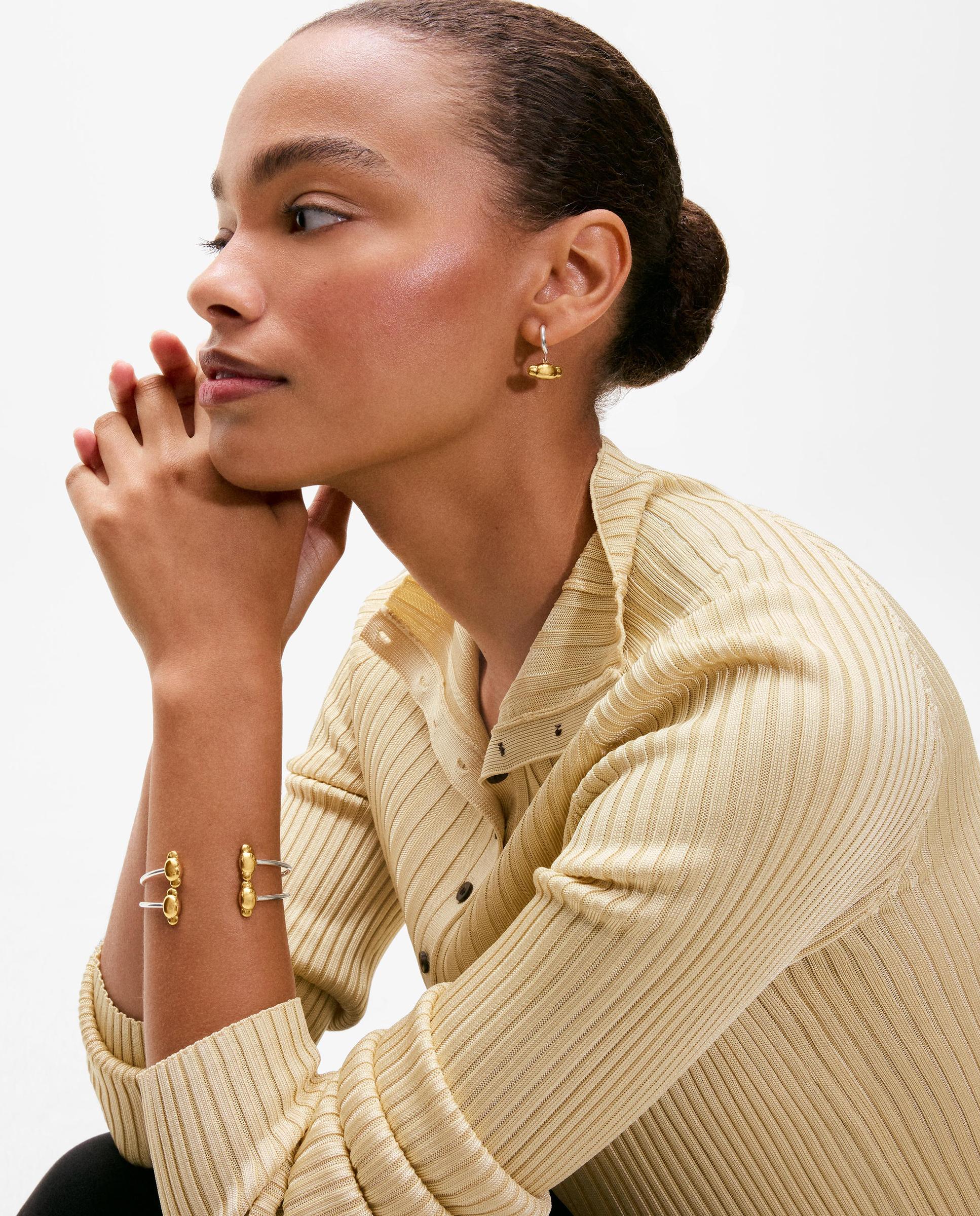 Imagen 6 de Pulsera rígida esclava de plata con baño de oro 18 kt head to tous - Bicolor Bicolor