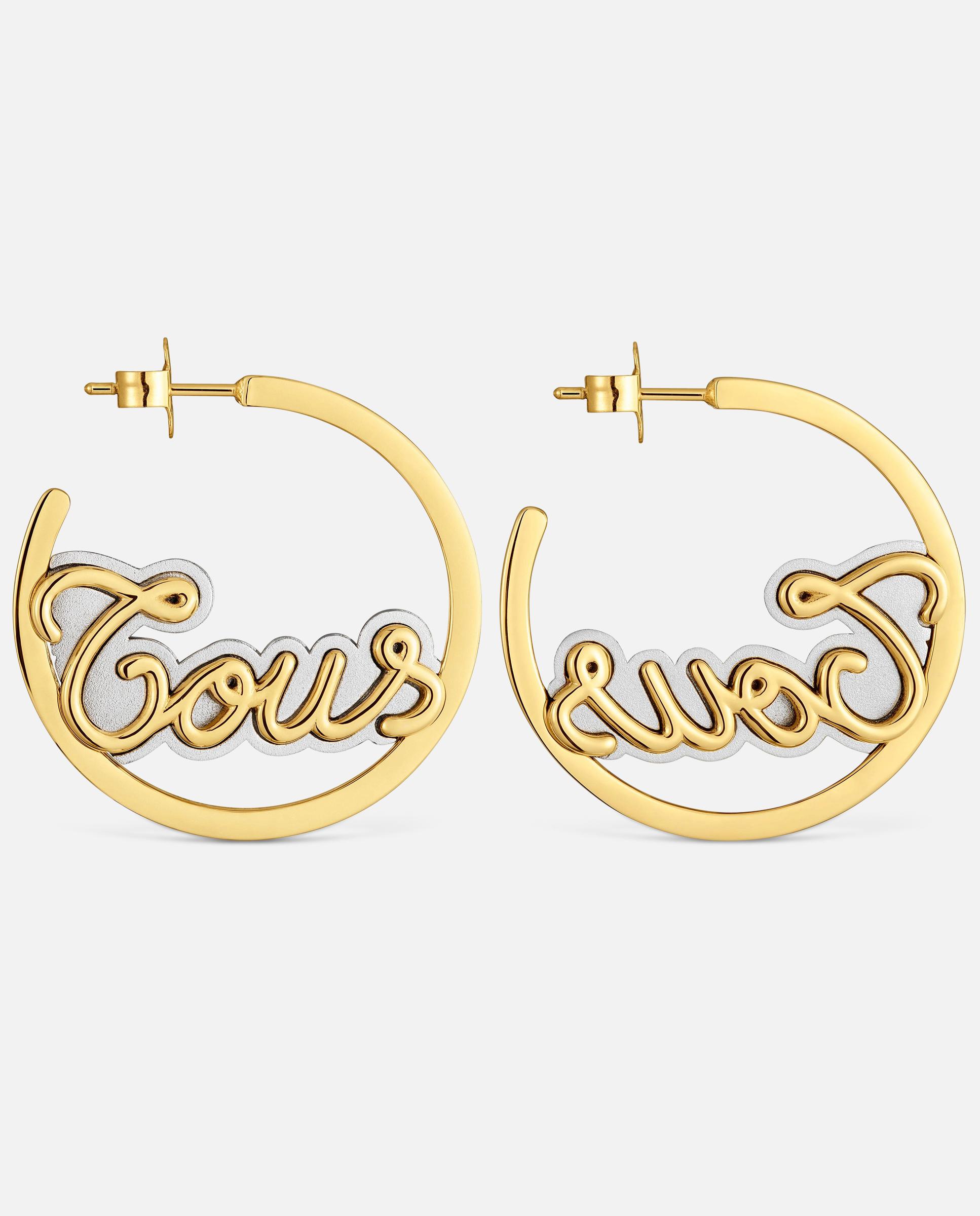 Imagen 2 de Pendientes de aro tous charming en acero inoxidable - Bicolor Bicolor