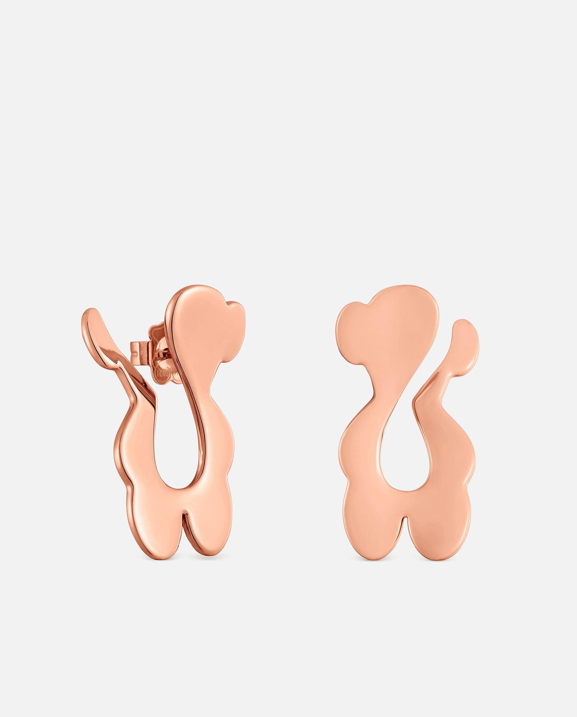 Imagen 1 de Pendientes s oso de acero tous strain Rosa