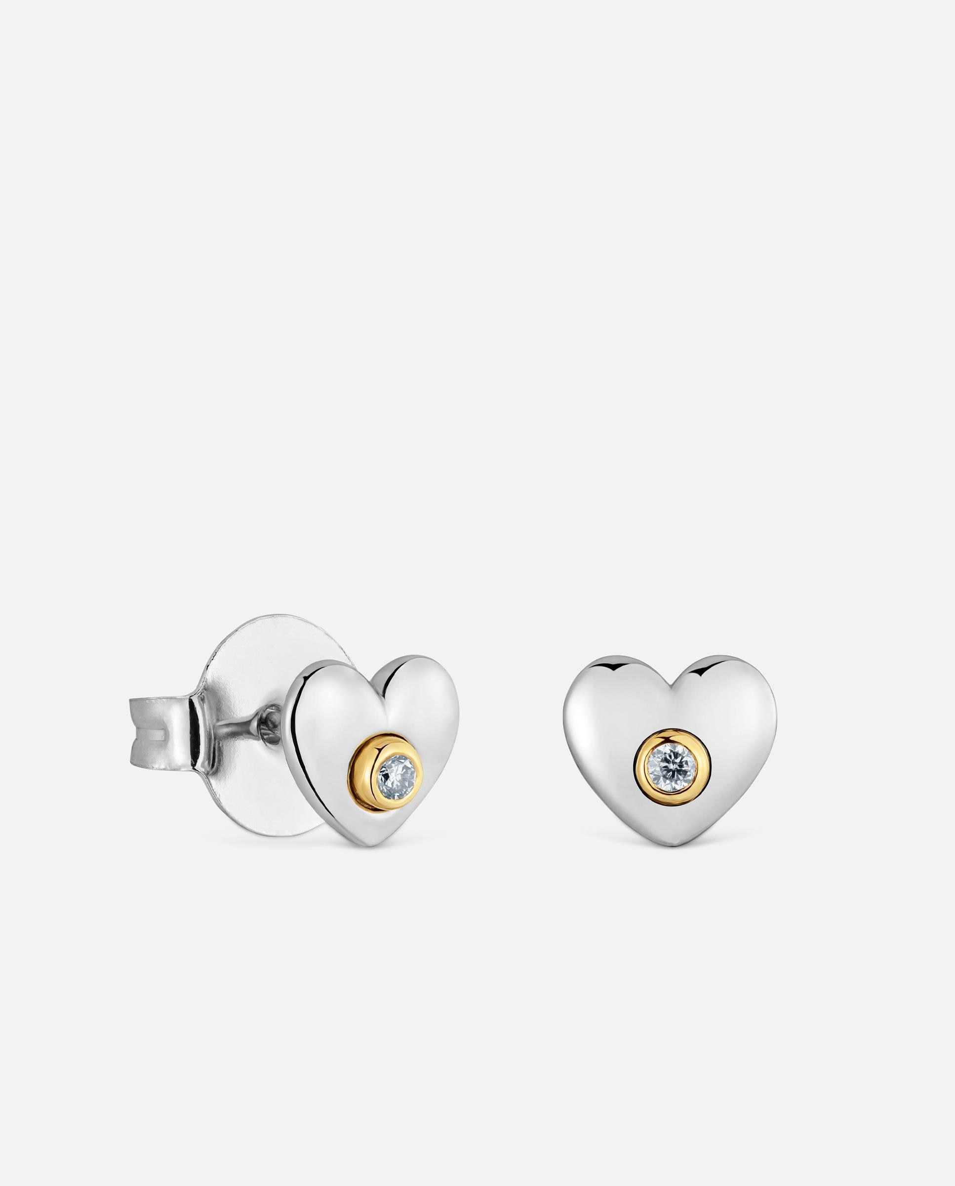Pendientes con baño de oro 18 kt sobre plata y diamantes creados en laboratorio tous puffy lgd - Blanco Blanco-1