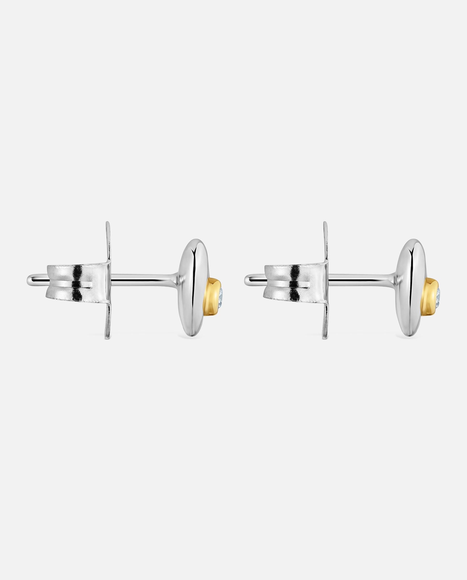 Pendientes con baño de oro 18 kt sobre plata y diamantes creados en laboratorio tous puffy lgd - Blanco Blanco-2
