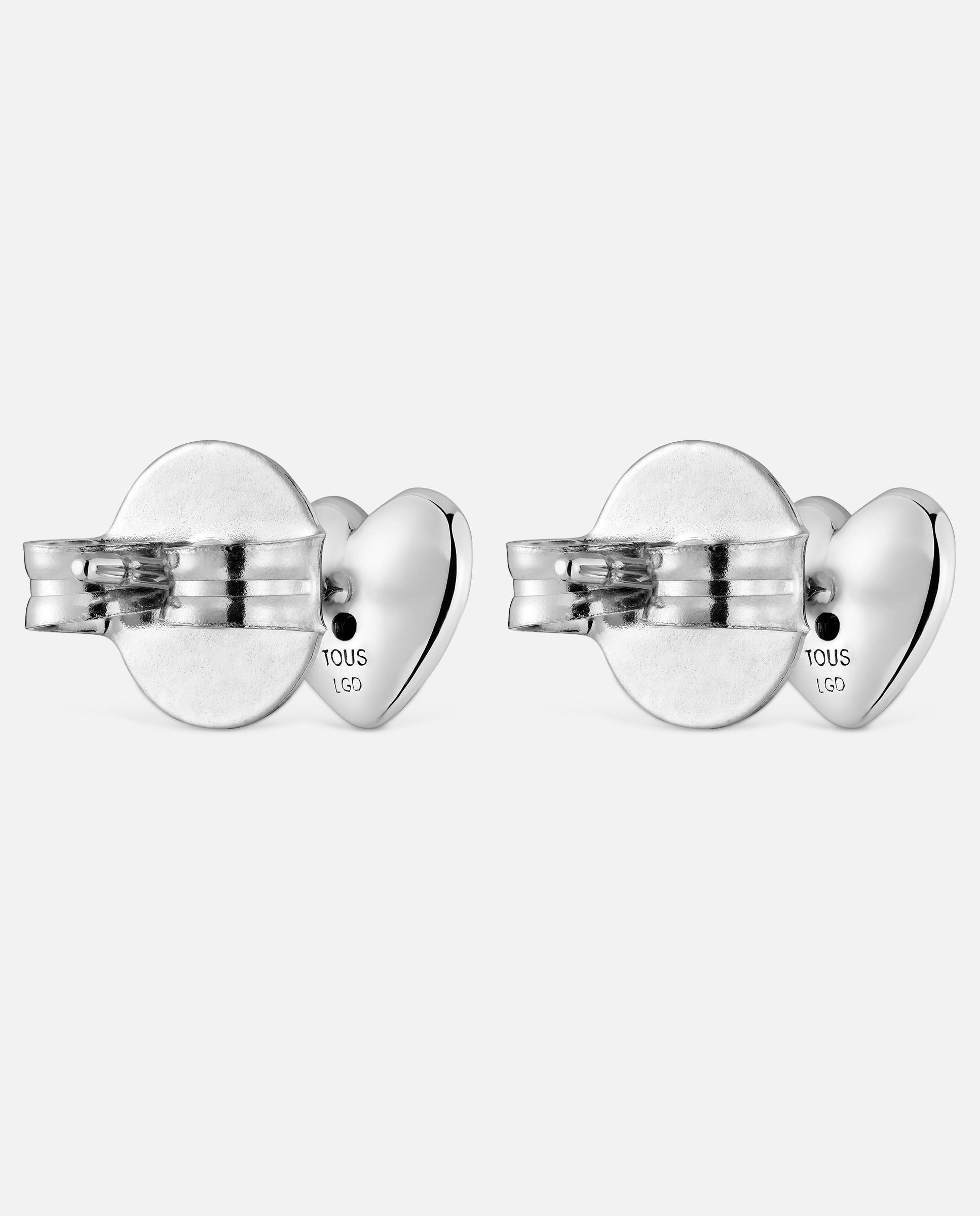 Pendientes con baño de oro 18 kt sobre plata y diamantes creados en laboratorio tous puffy lgd - Blanco Blanco-3