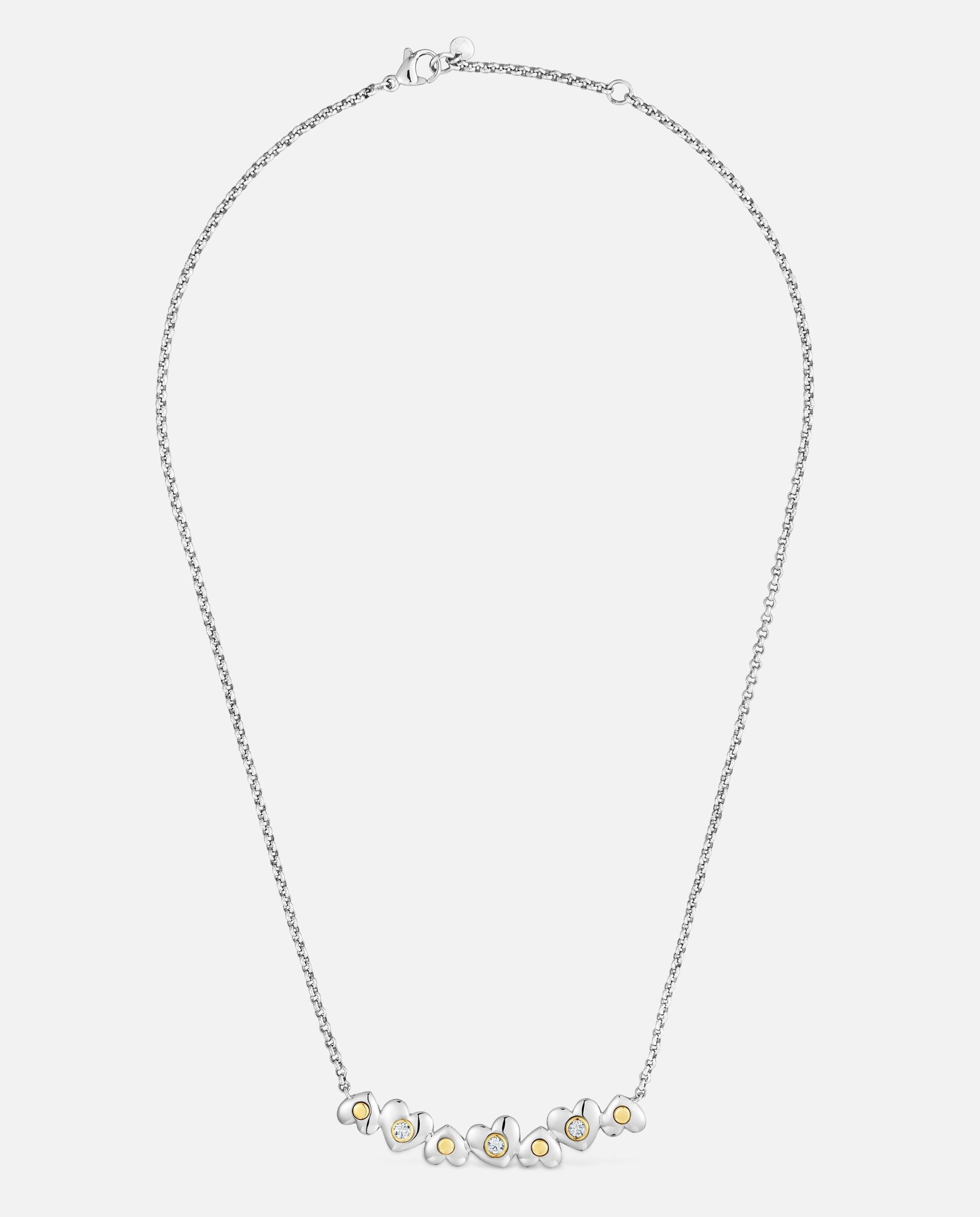 Collar con baño de oro 18 kt sobre plata y diamantes creados en laboratorio tous puffy lgd - Blanco Blanco-1