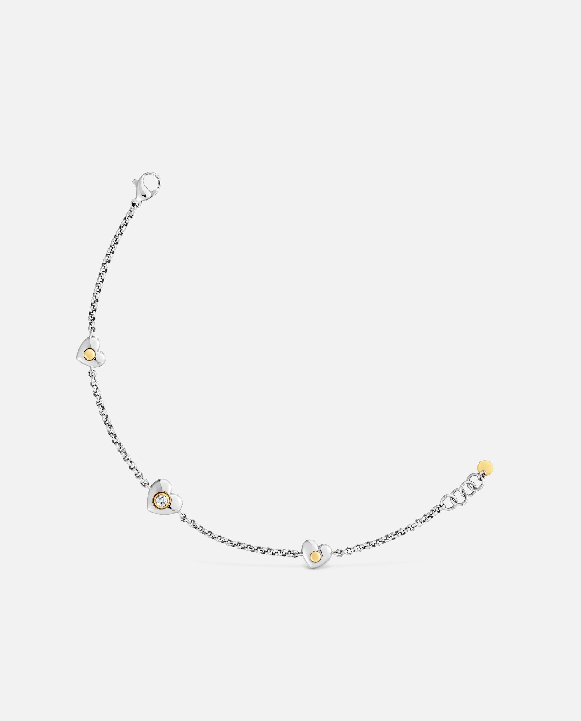 Pulsera con baño de oro 18 kt sobre plata y diamantes creados en laboratorio tous puffy lgd - Blanco Blanco-1