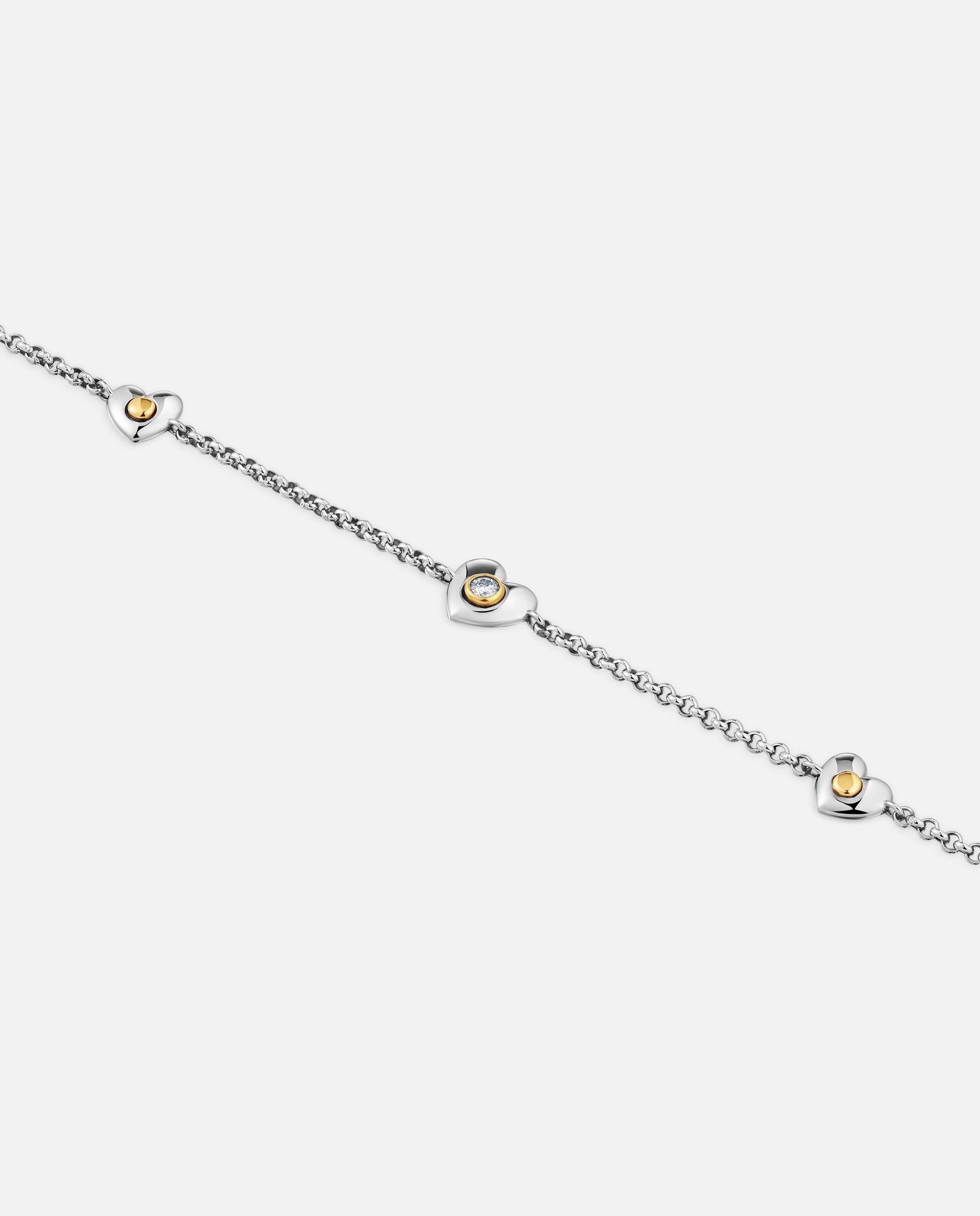 Pulsera con baño de oro 18 kt sobre plata y diamantes creados en laboratorio tous puffy lgd - Blanco Blanco-3