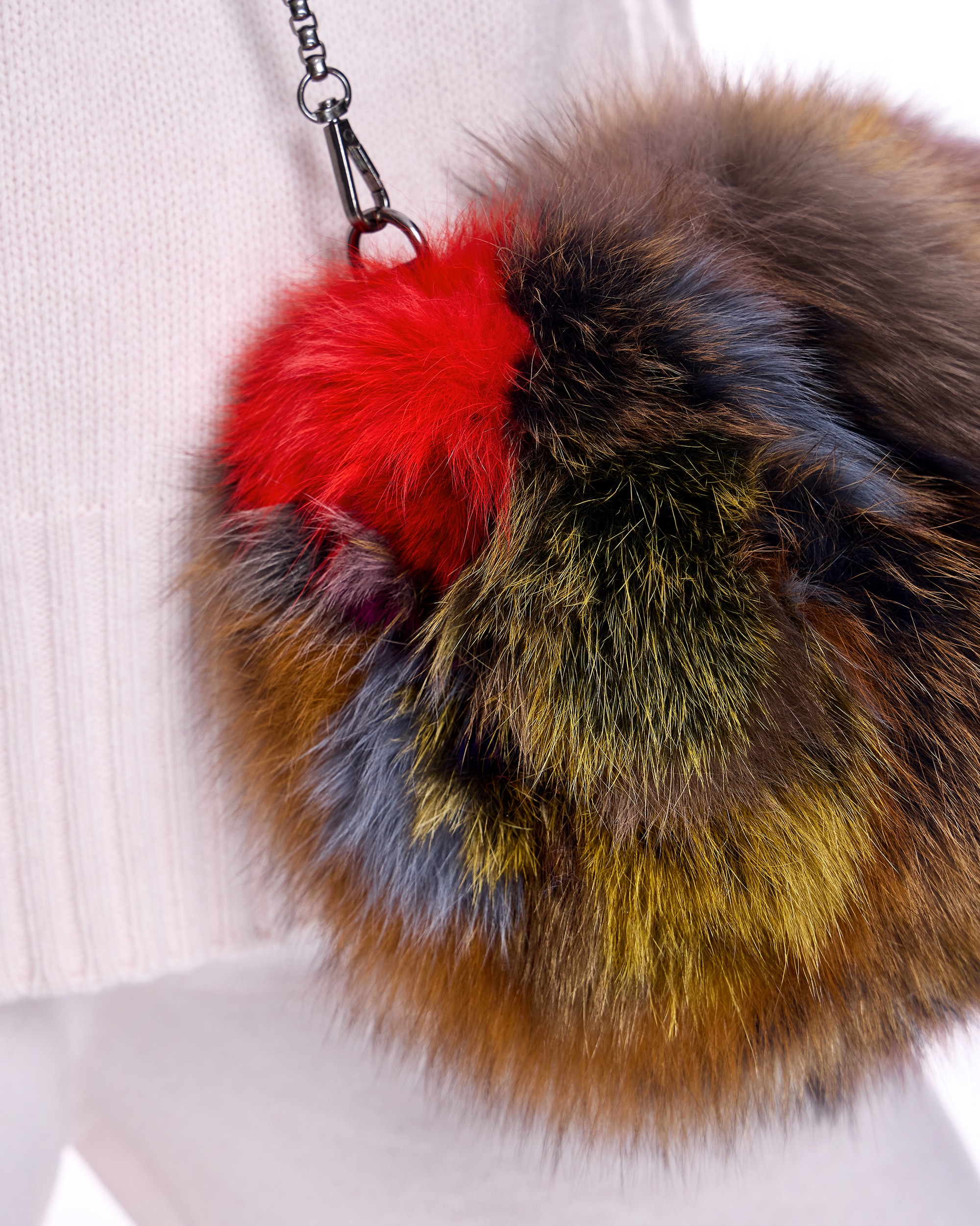 Bolso de fiesta de pelo de zorro - Maximilian - Multicolor Multicolor-2