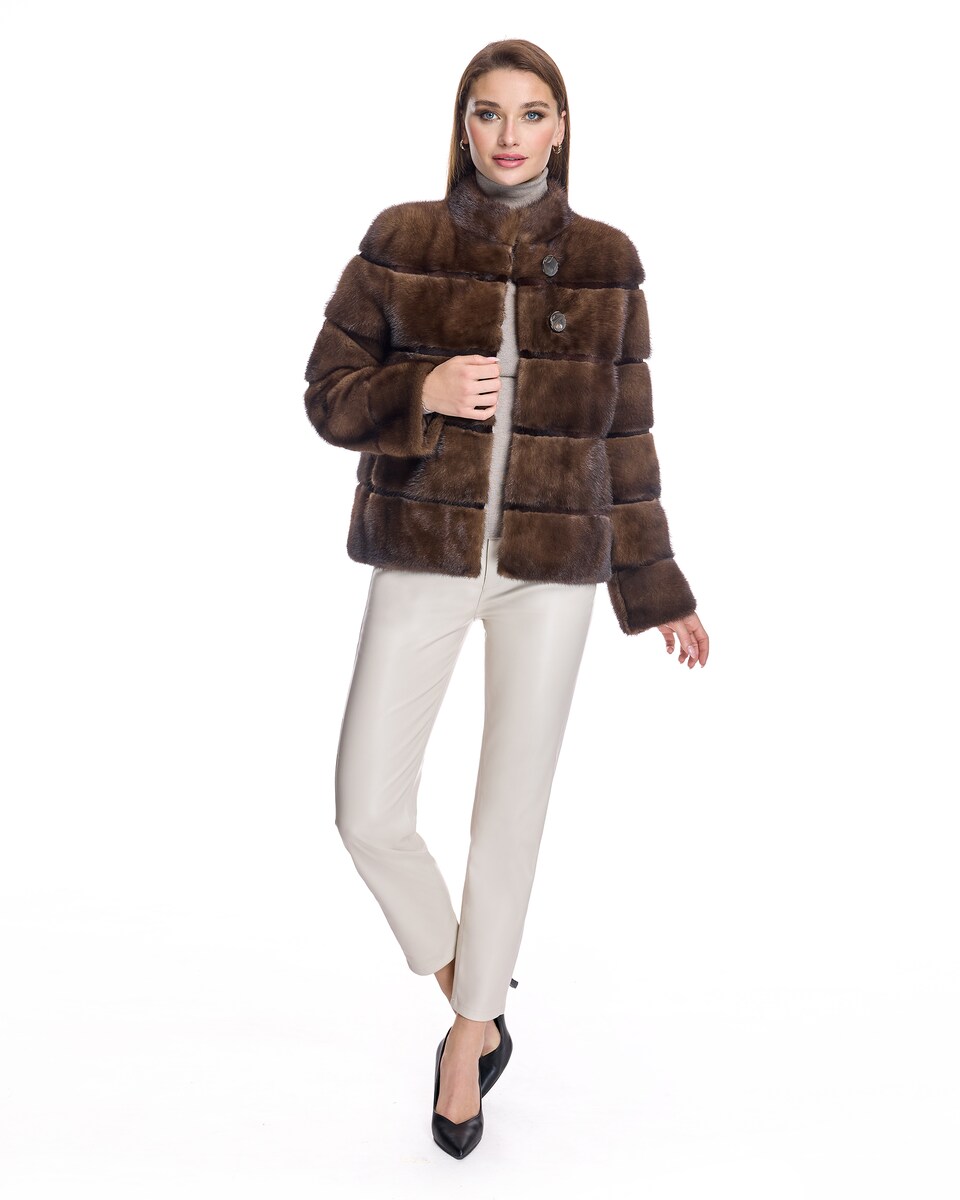 Maximilian Vison Rasado El Corte Ingles Chaqueta De Pelo De Mujer