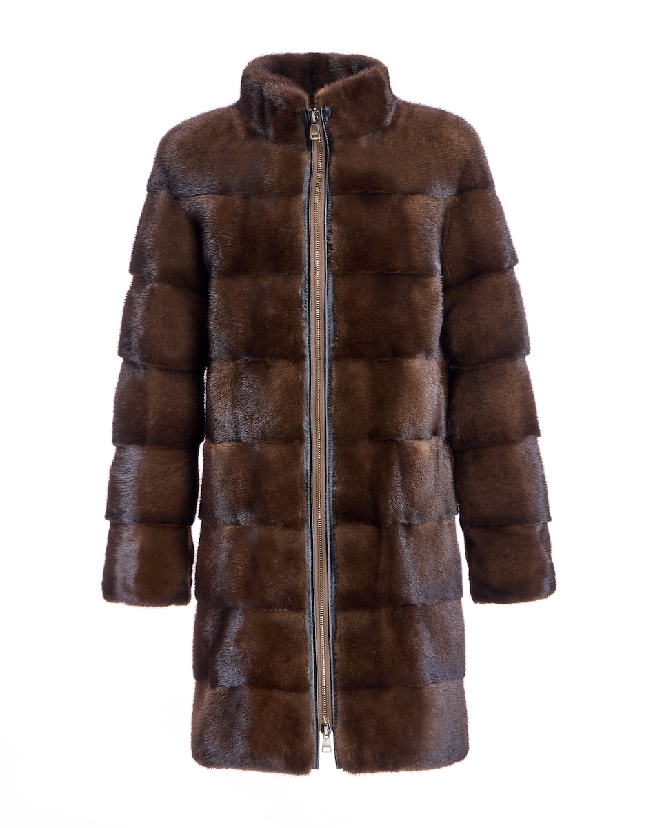 Abrigo de pelo de mujer de visón horizontal · Maximilian · El