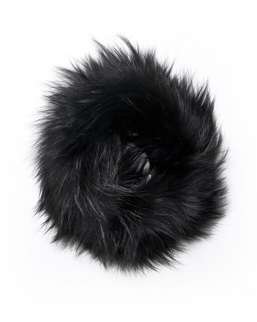 Imagen 0 de Cuello de pelo de zorro en color negro