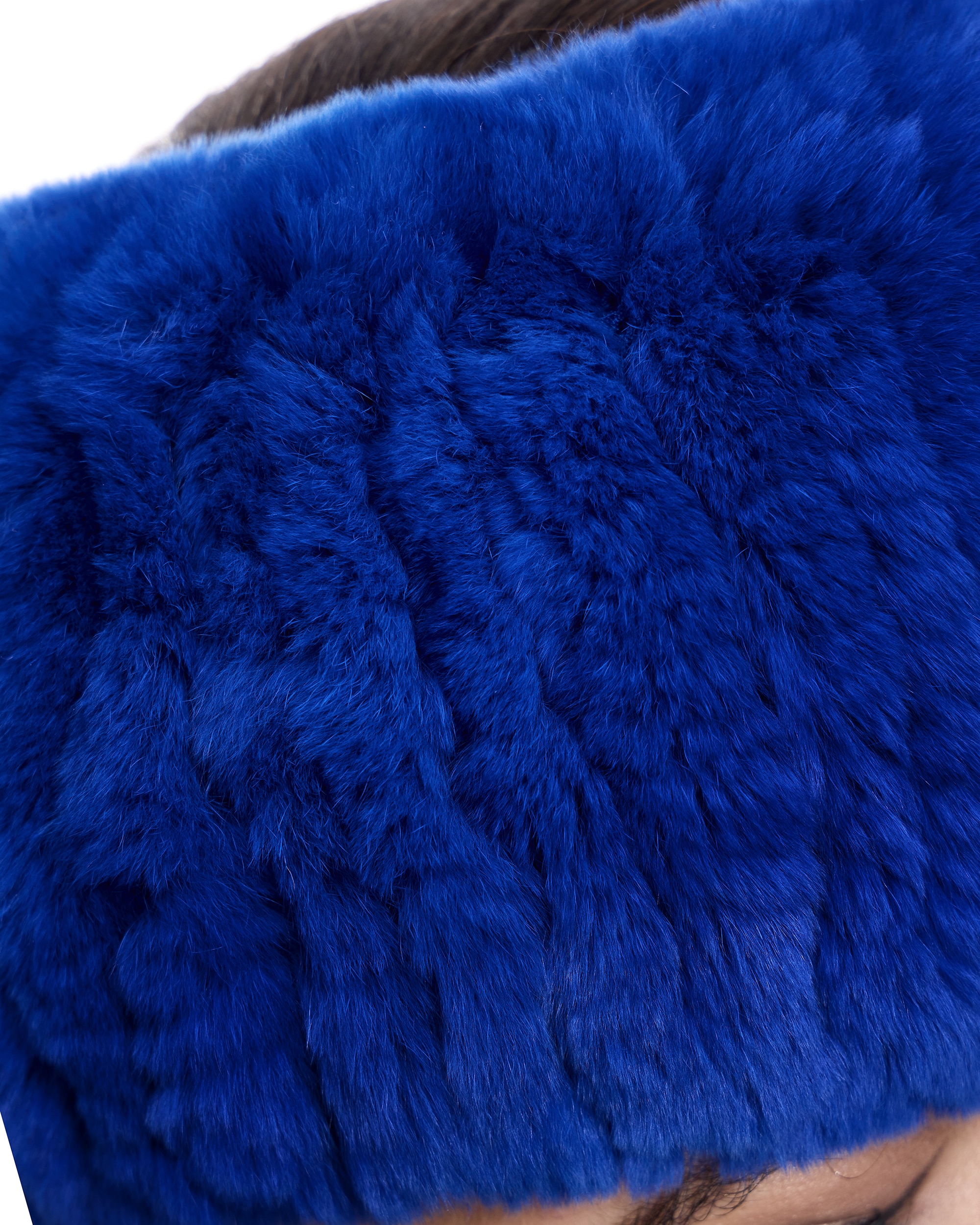 Cinta de pelo de rex tricotado en color azúl - Maximilian - Azul Azul-2
