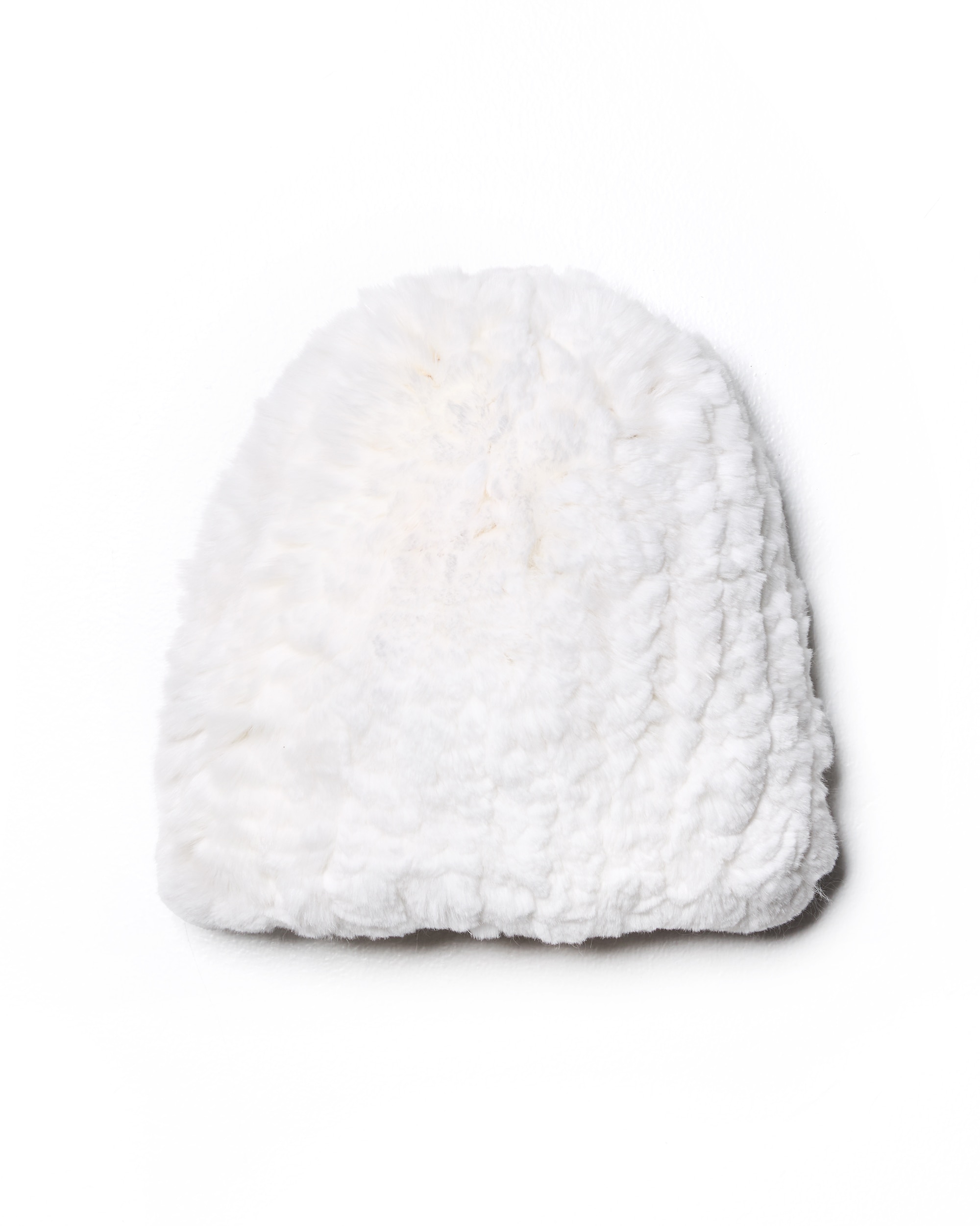 Gorro de pelo de rex en color - Maximilian - Blanco Blanco-1
