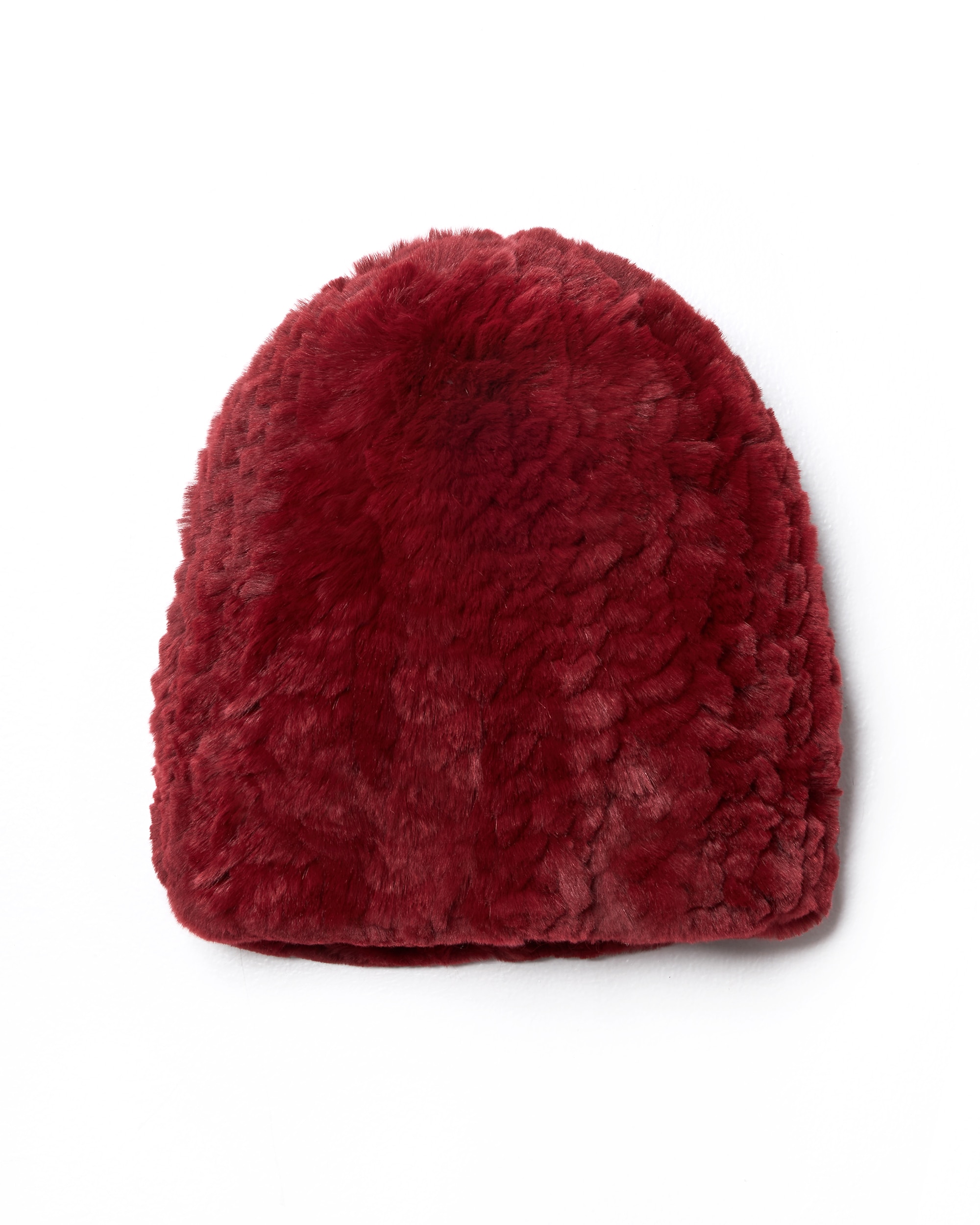 Gorro de pelo de rex en color granate - Maximilian - Burdeos Burdeos-1