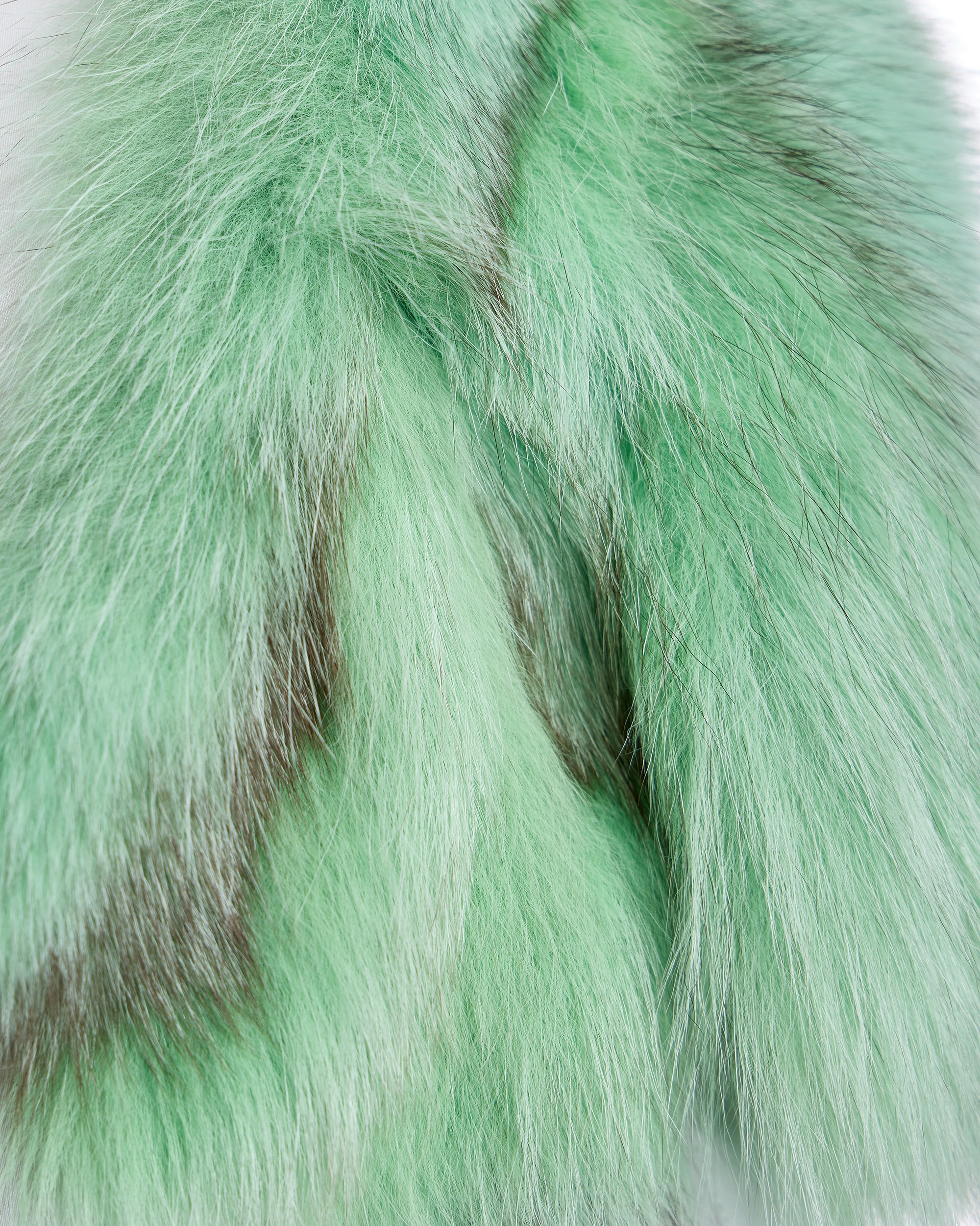 Bufanda de pelo de retales de zorro en color - Maximilian - Verde Verde-2