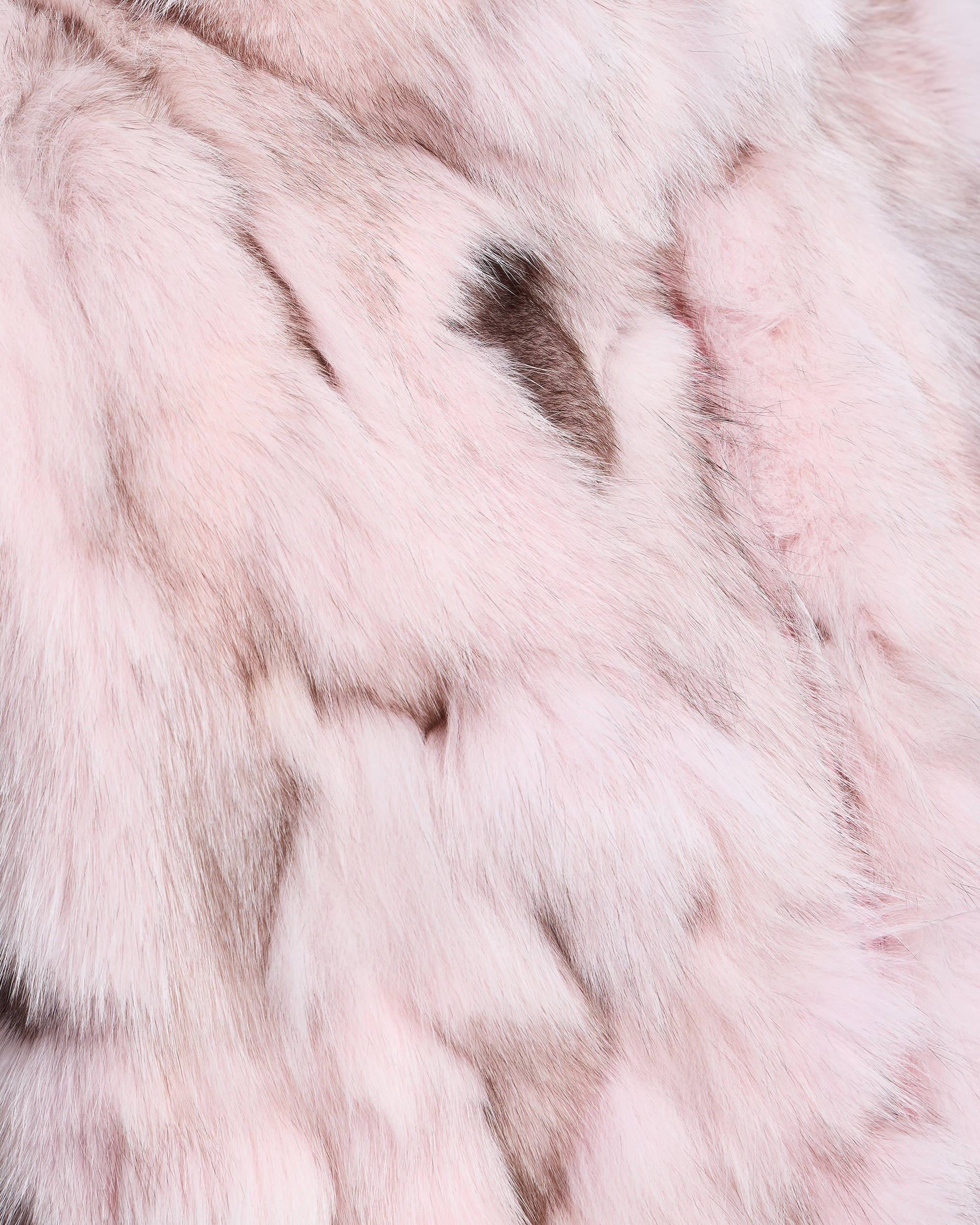 Chaleco de mujer de pelo de zorro con cuello alto y cremallera - Maximilian - Rosa Rosa-5