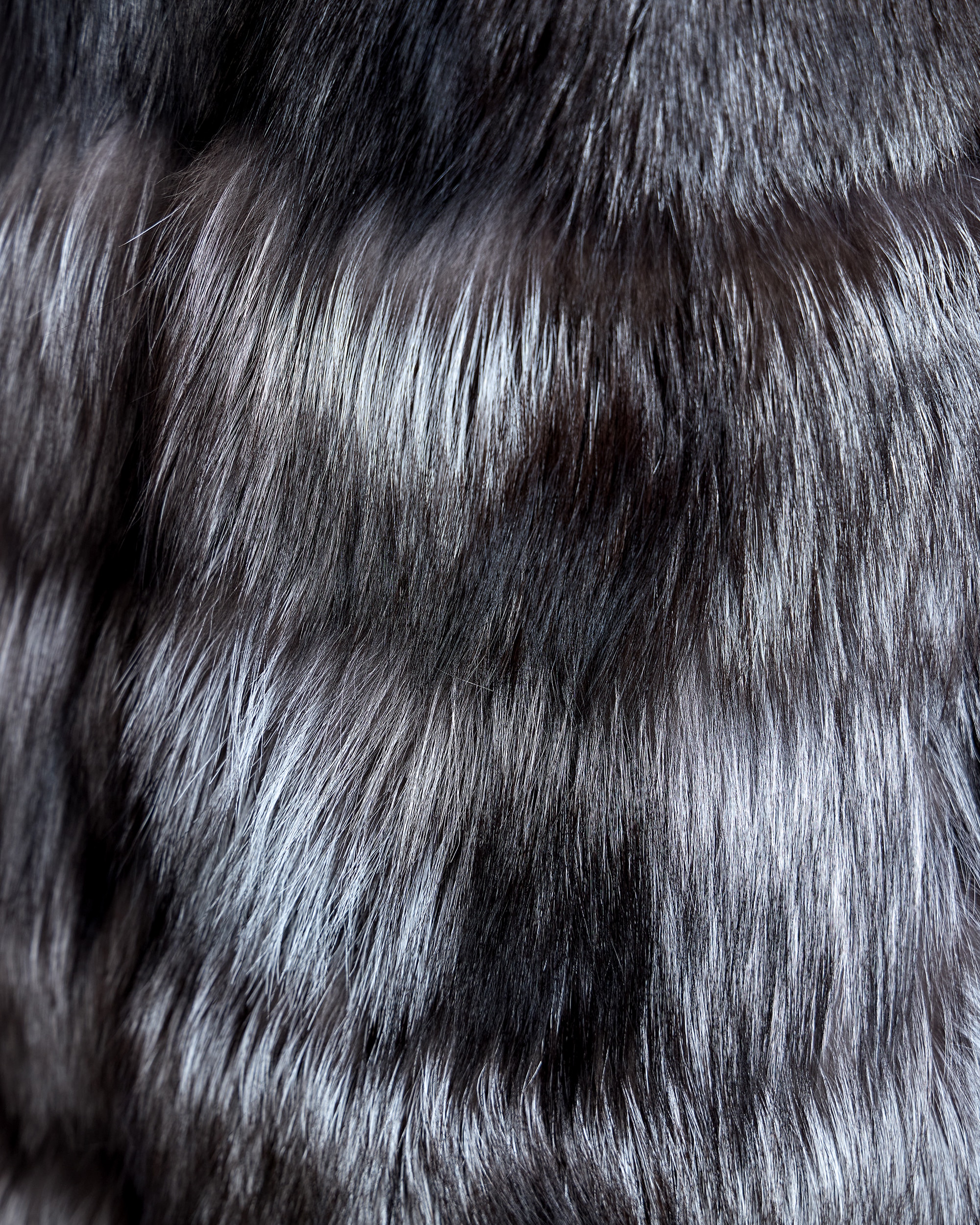 Chaleco de mujer de pelo de zorro en horizontal con cuello alto - Maximilian - Gris oscuro Gris oscuro-5