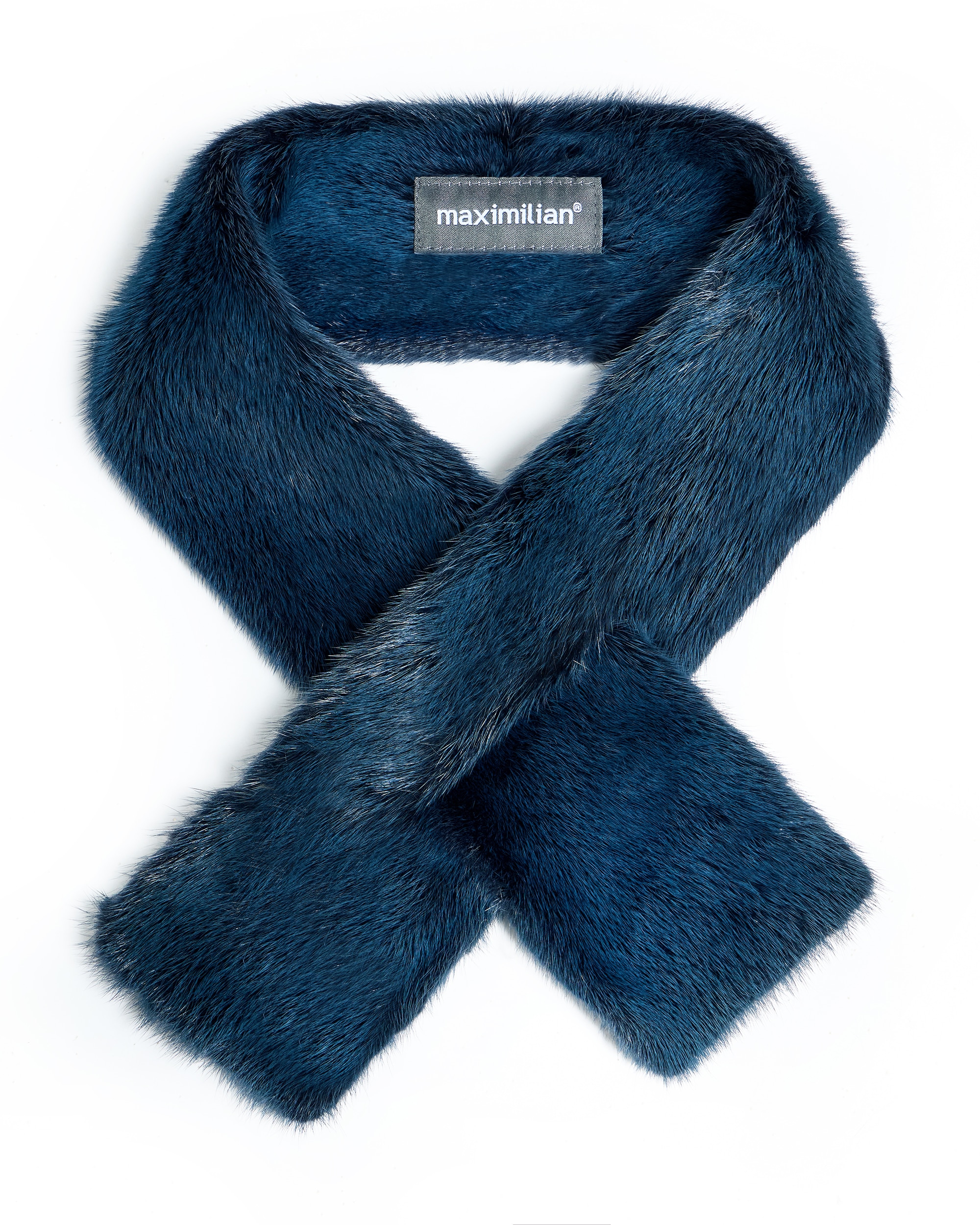 Imagen 0 de Bufanda de pelo de visón Azul oscuro