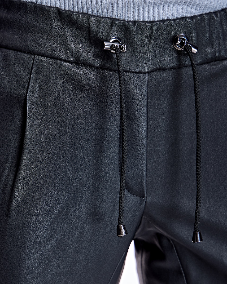 Pantalón de piel de mujer con cintura ajustable · Maximilian · El