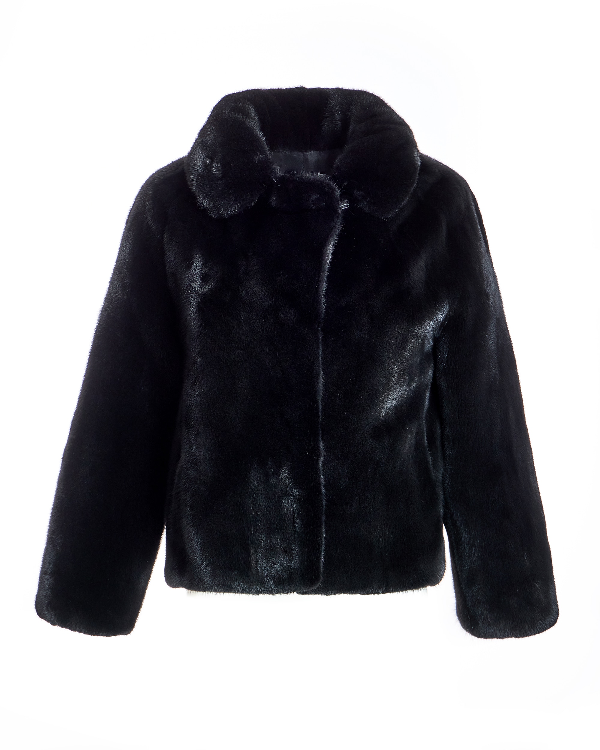 Chaqueta de mujer de pelo de visón con cuello solapa - Maximilian - Negro Negro-6