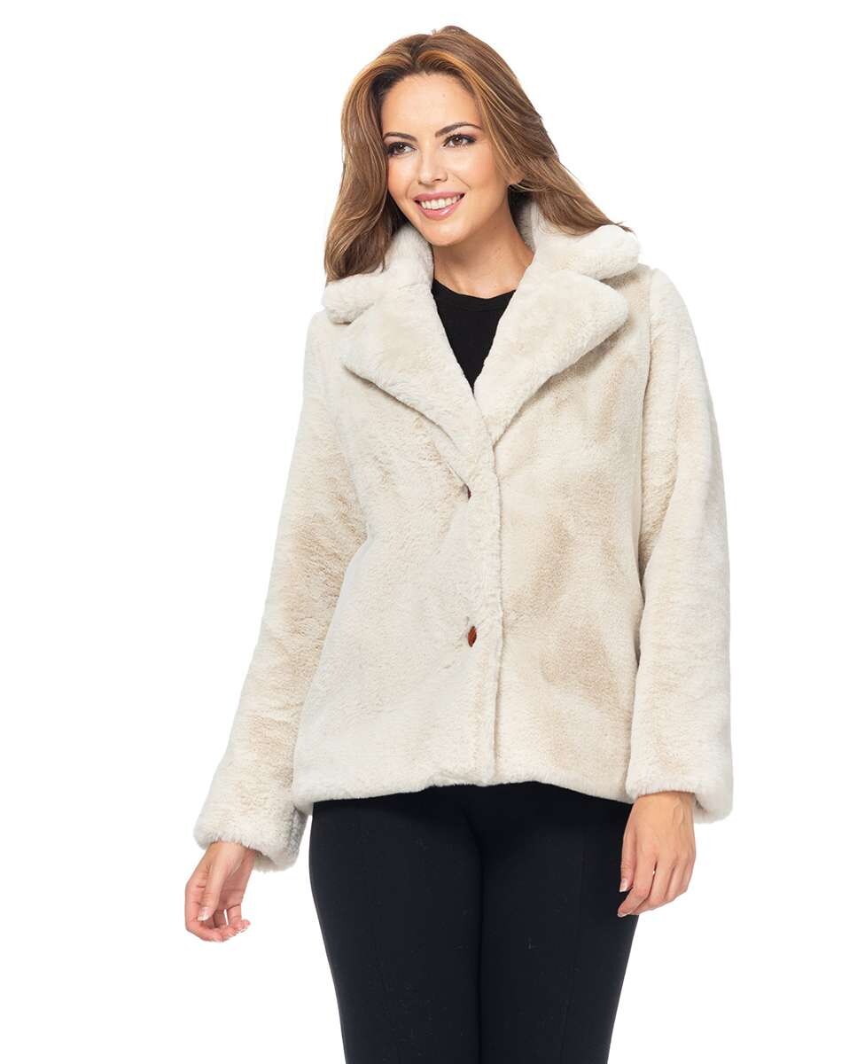 Abrigo de mujer corto con cuello solapa · Fsh · El Corte Inglés