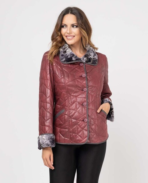 Imagen 0 de Chaqueta de mujer acolchada y ribeteada