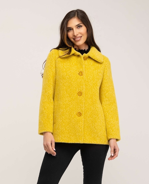 Imagen 0 de Chaquetón de mujer con cuello camisero y cierre de botones