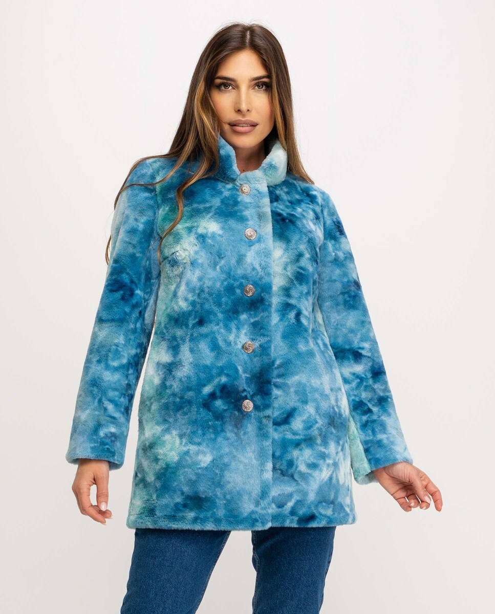 Abrigo reversible de mujer piel vuelta con cuello tira · Fsh · El