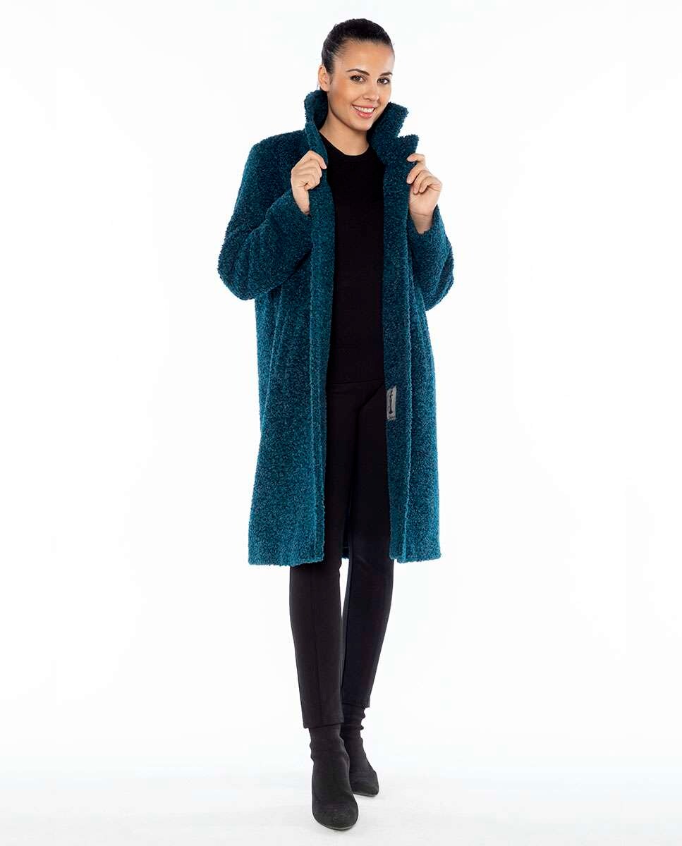 Abrigo de pelo de mujer con solapa y cierre de botones · Fsh · El