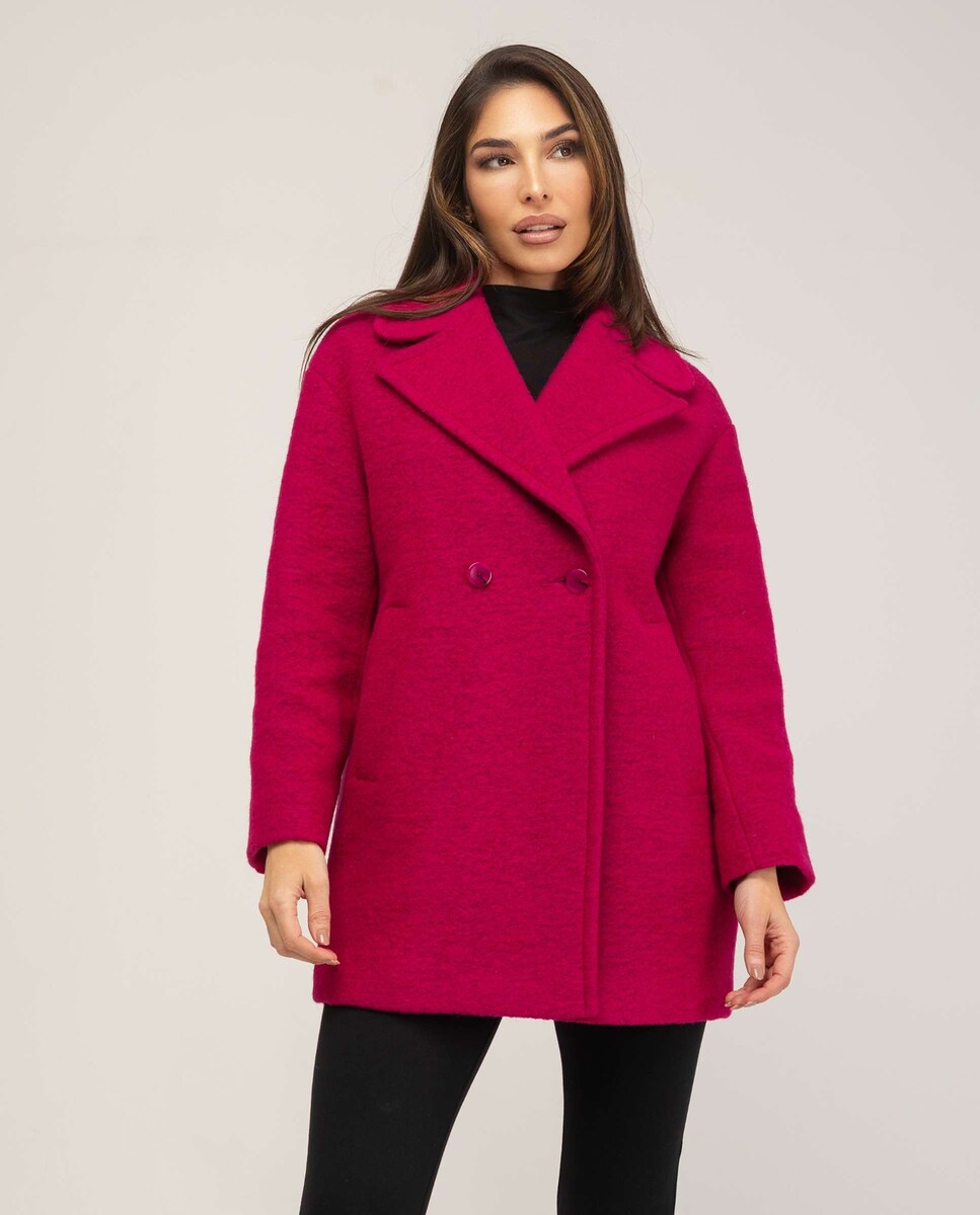 Abrigo de mujer cruzado con gran cuello solapa · Fsh · El Corte Inglés